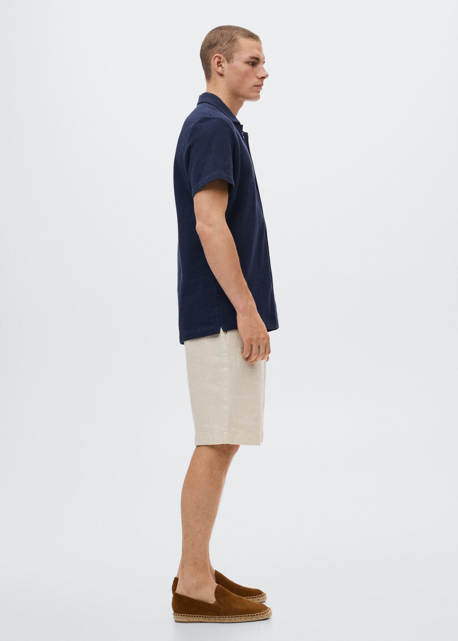Cotton seersucker shirt - Details of the article 2