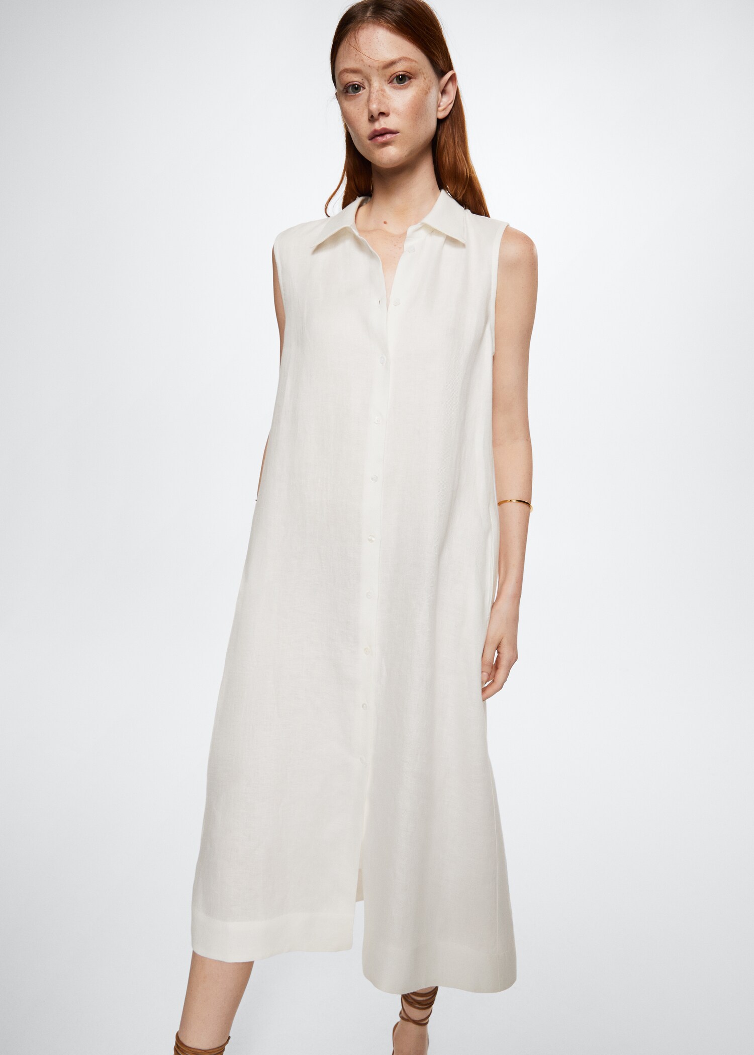 100% linen shirty dress - Medium plane