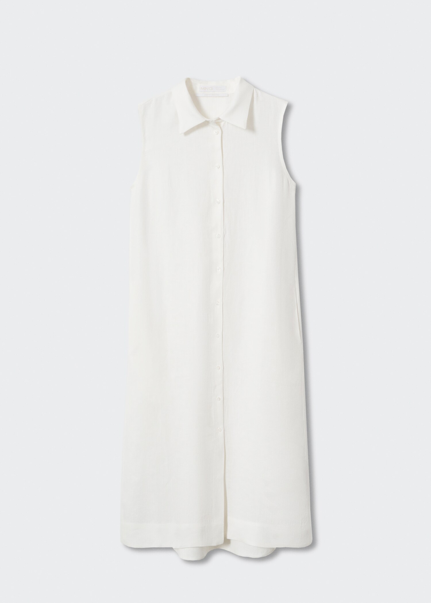 100% linen shirty dress - Article without model