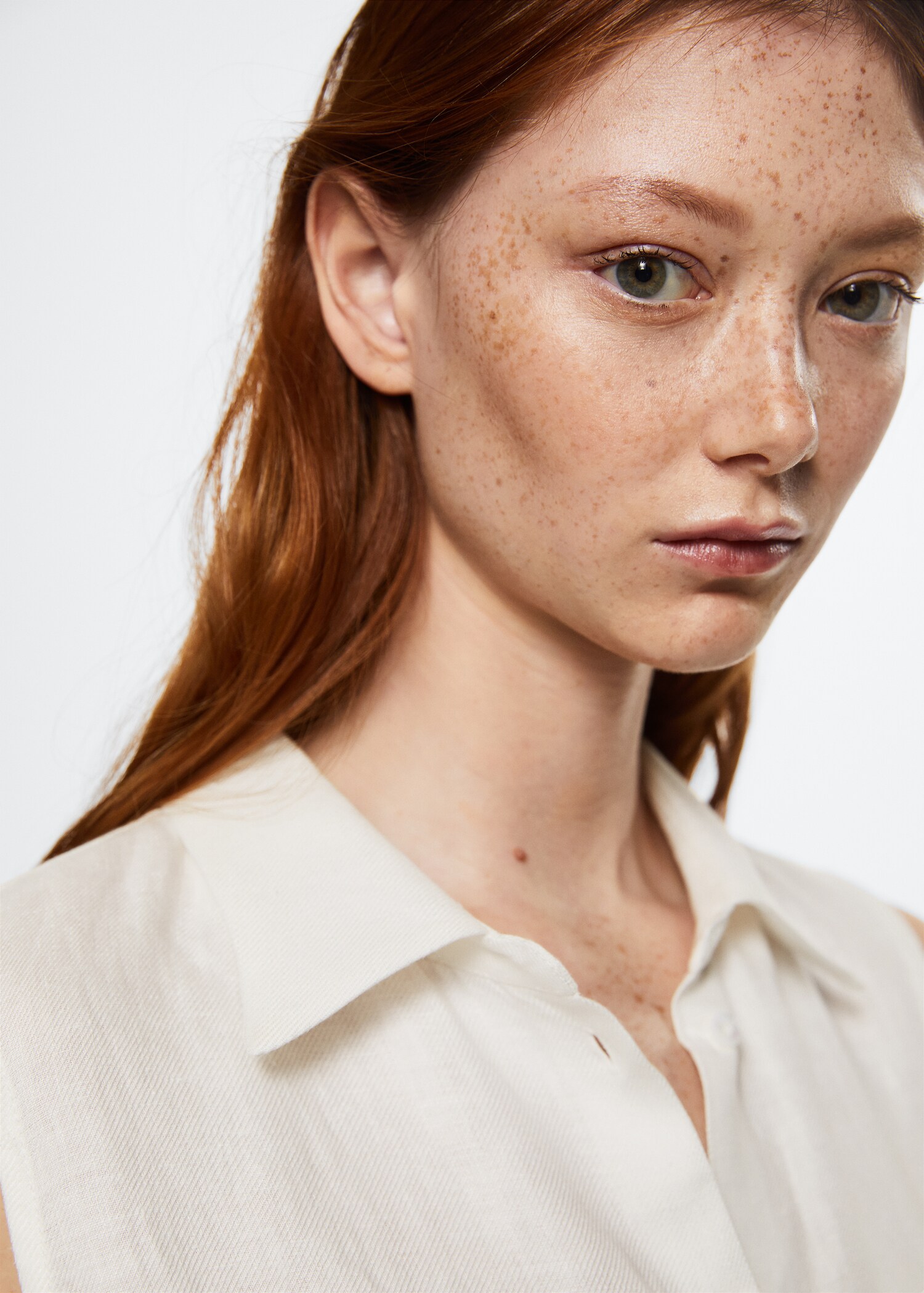 100% linen shirty dress - Details of the article 1