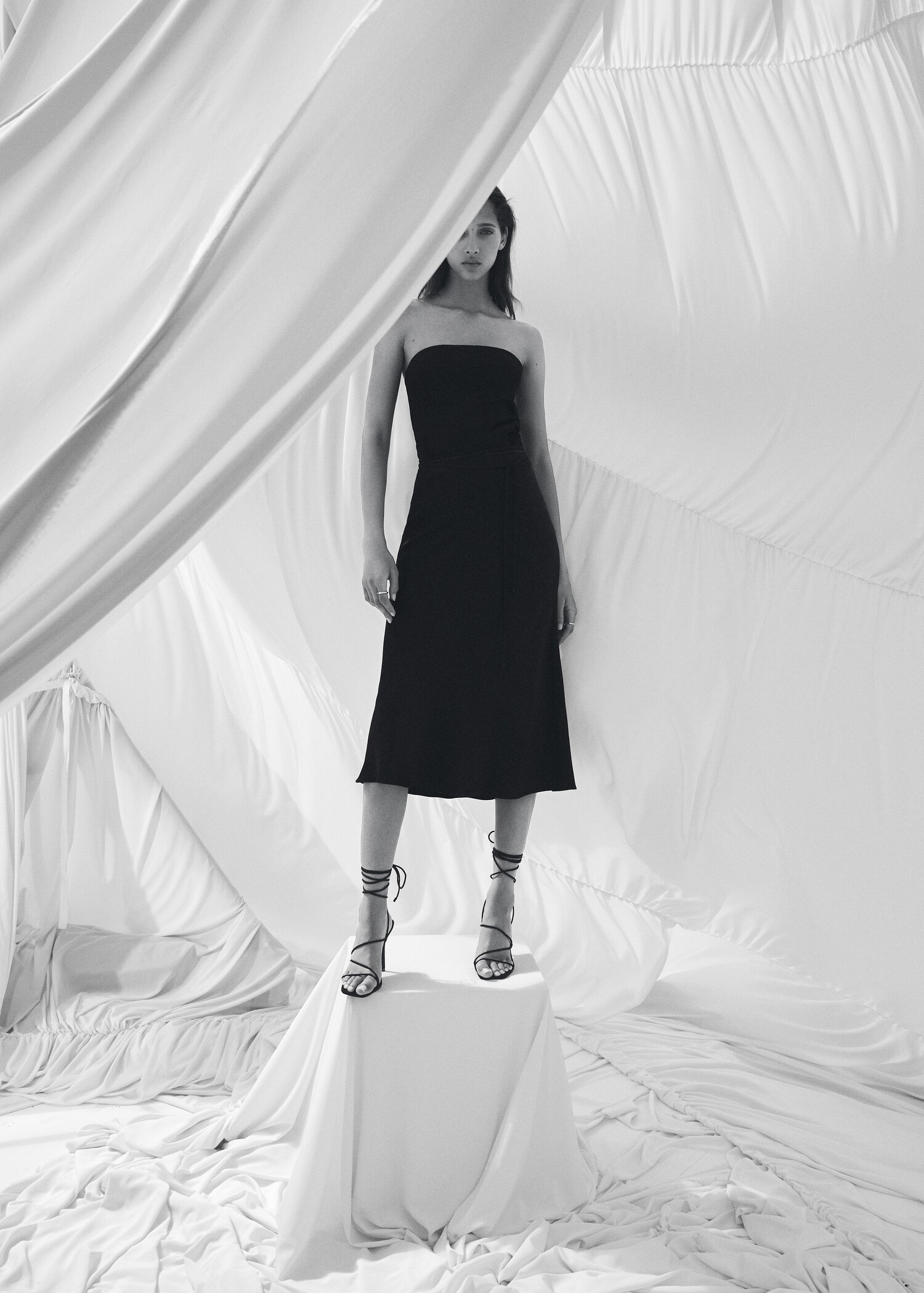 Satin wrap skirt - Details of the article 5