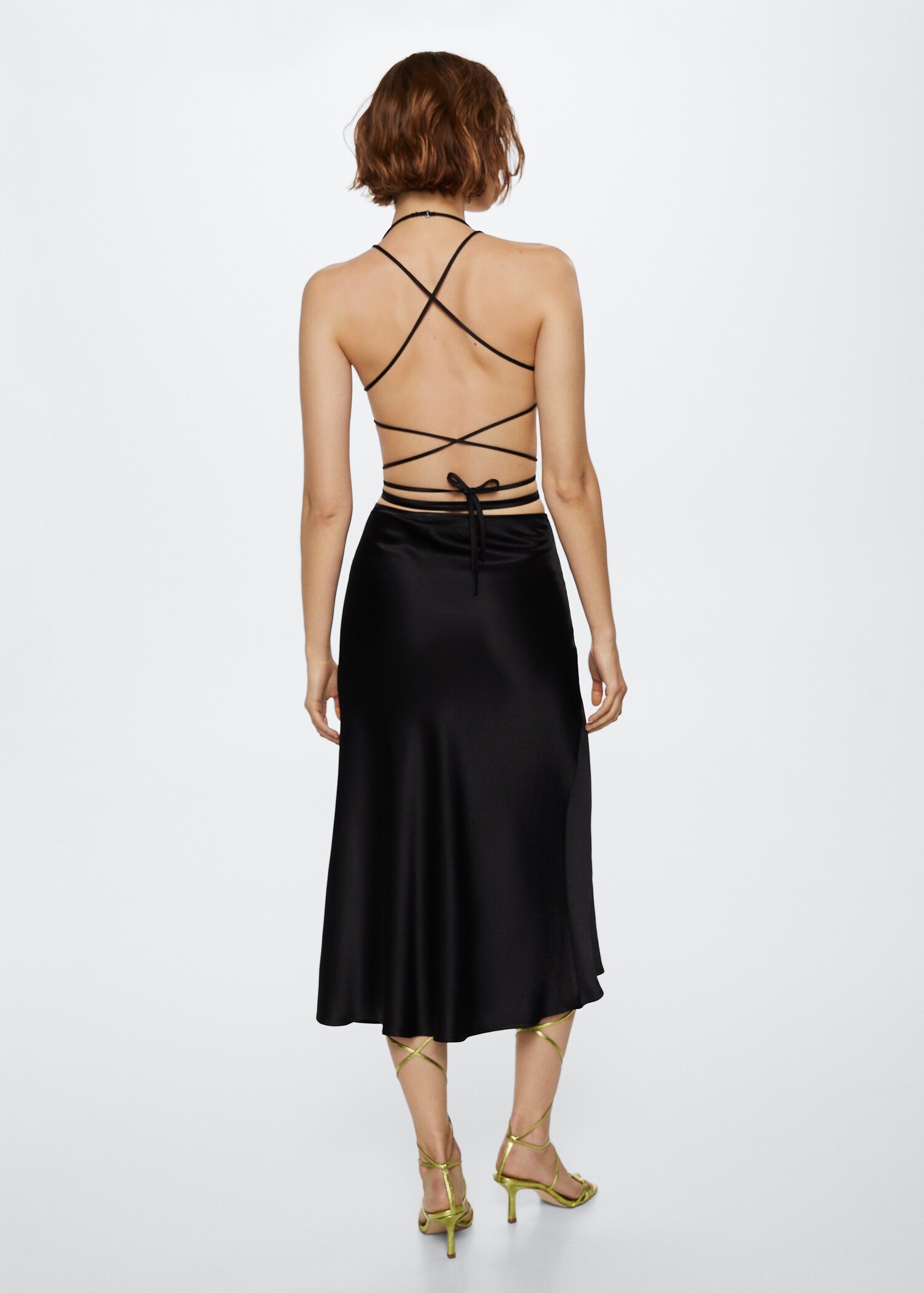 Satin wrap skirt - Reverse of the article