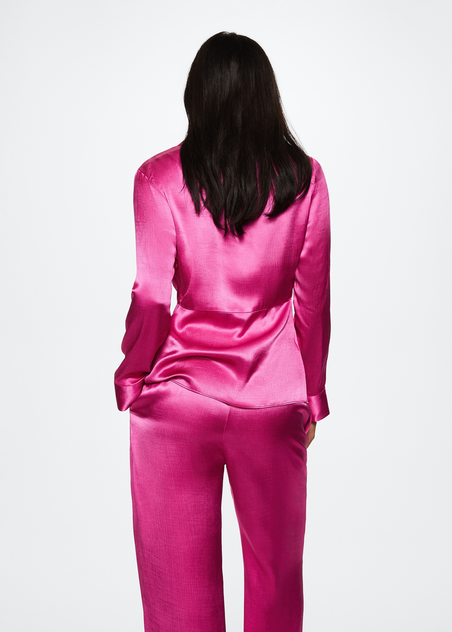 Blouse satinée boutons - Verso de l’article