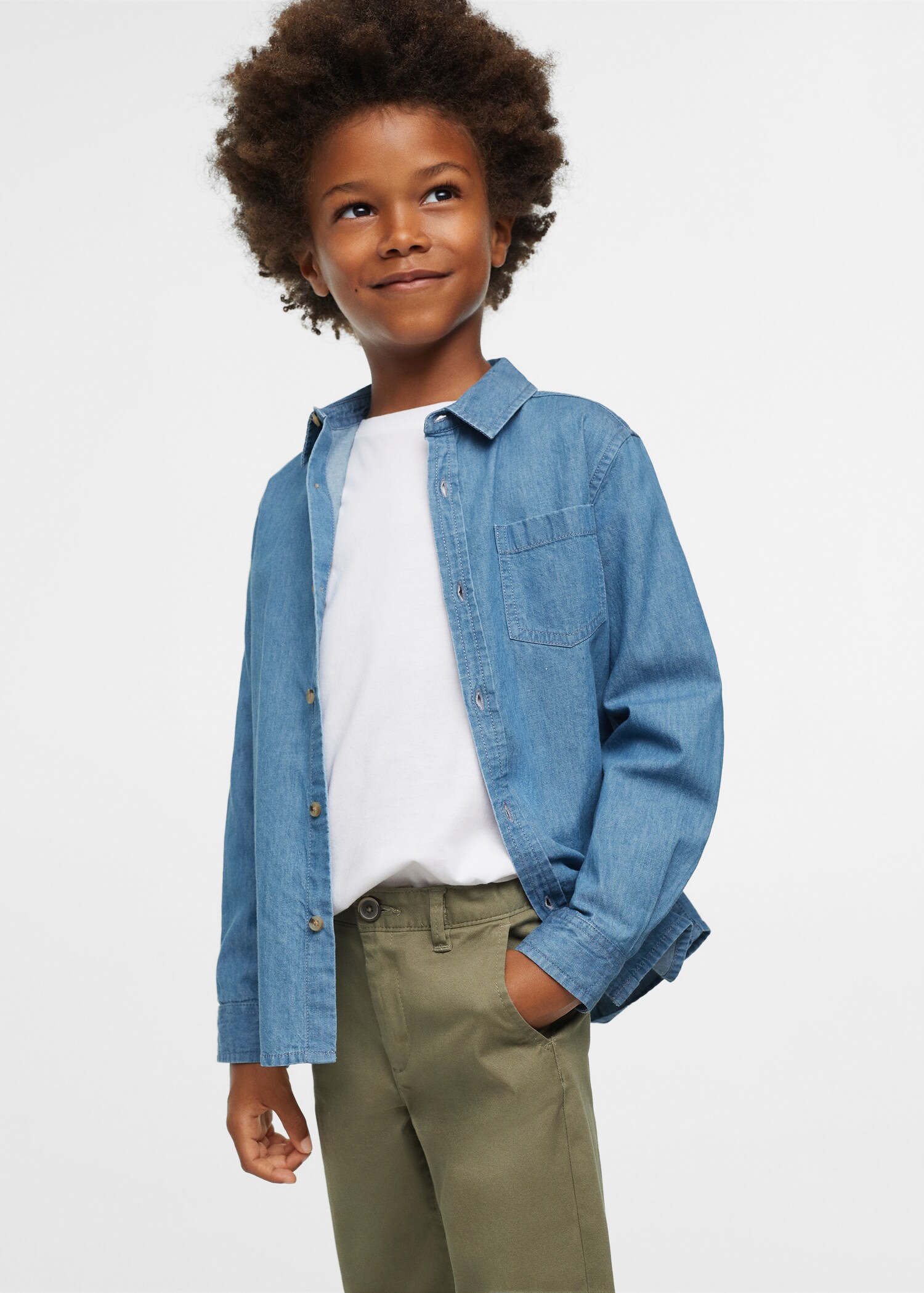 Camisa regular fit denim bolsillos - Detalle del artículo 1