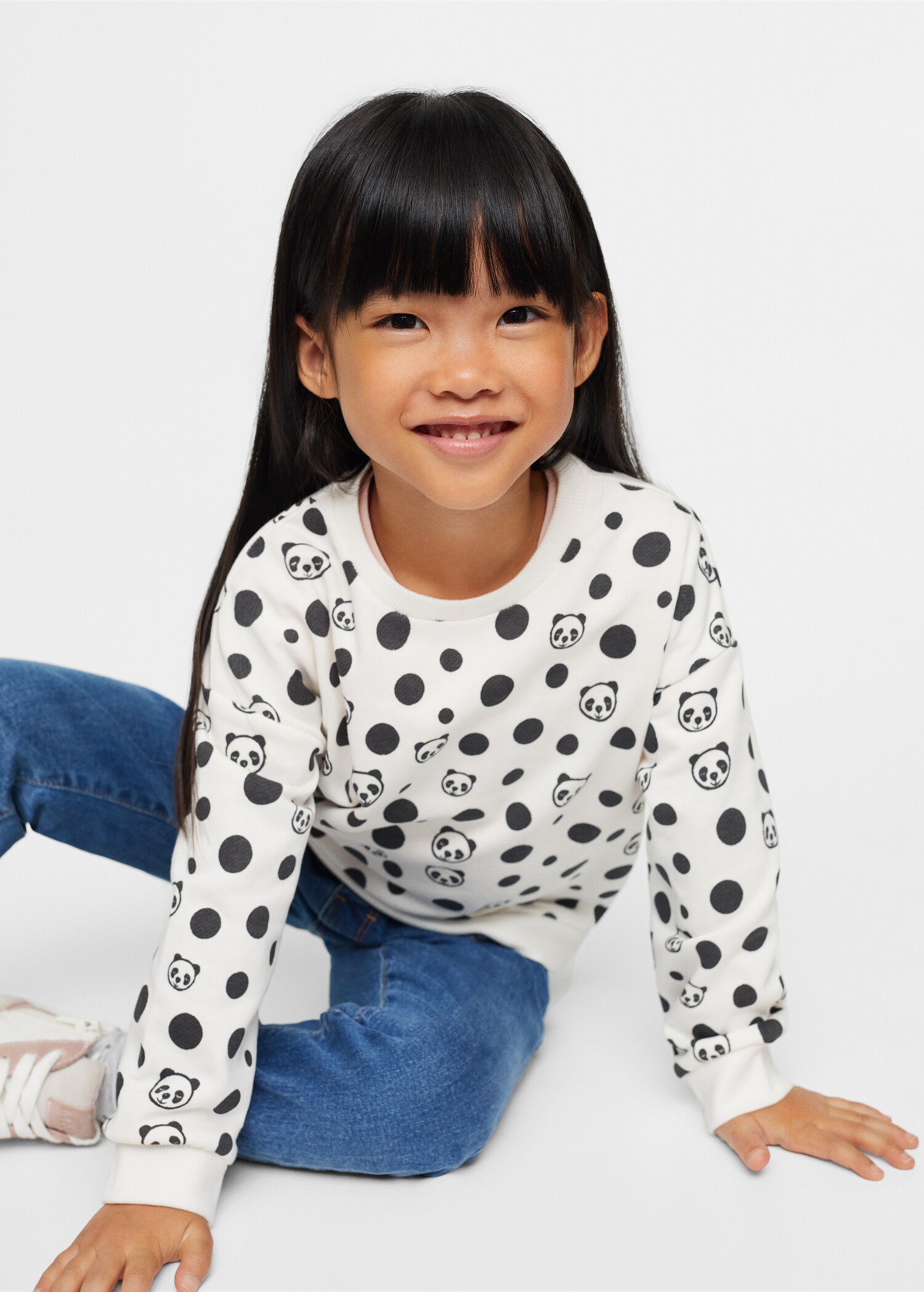 Polka-dot print sweatshirt - Medium plane