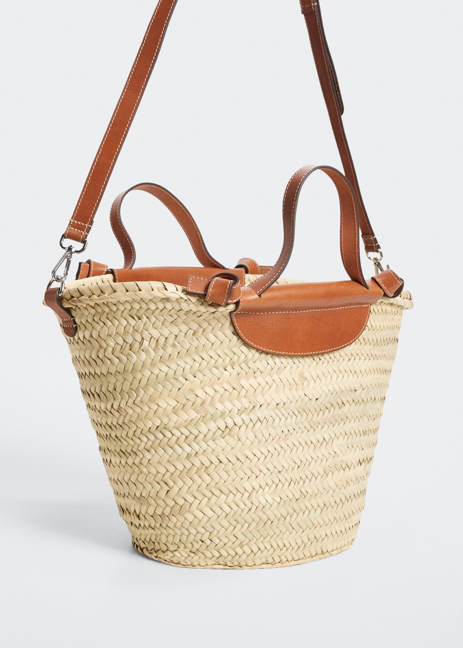 Raffia tote bag - Medium plane