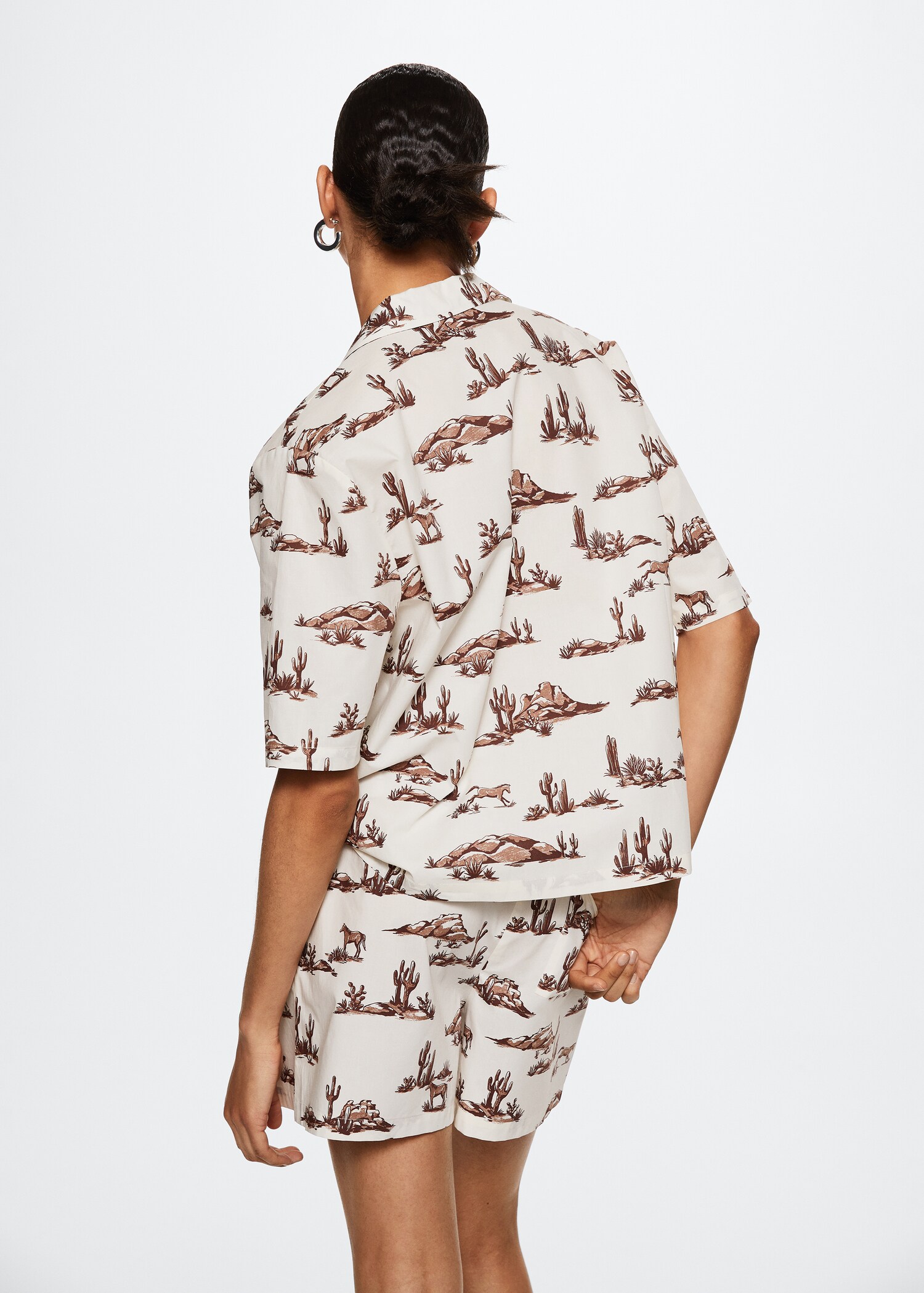 Printed cotton shirt - Reverse of the article