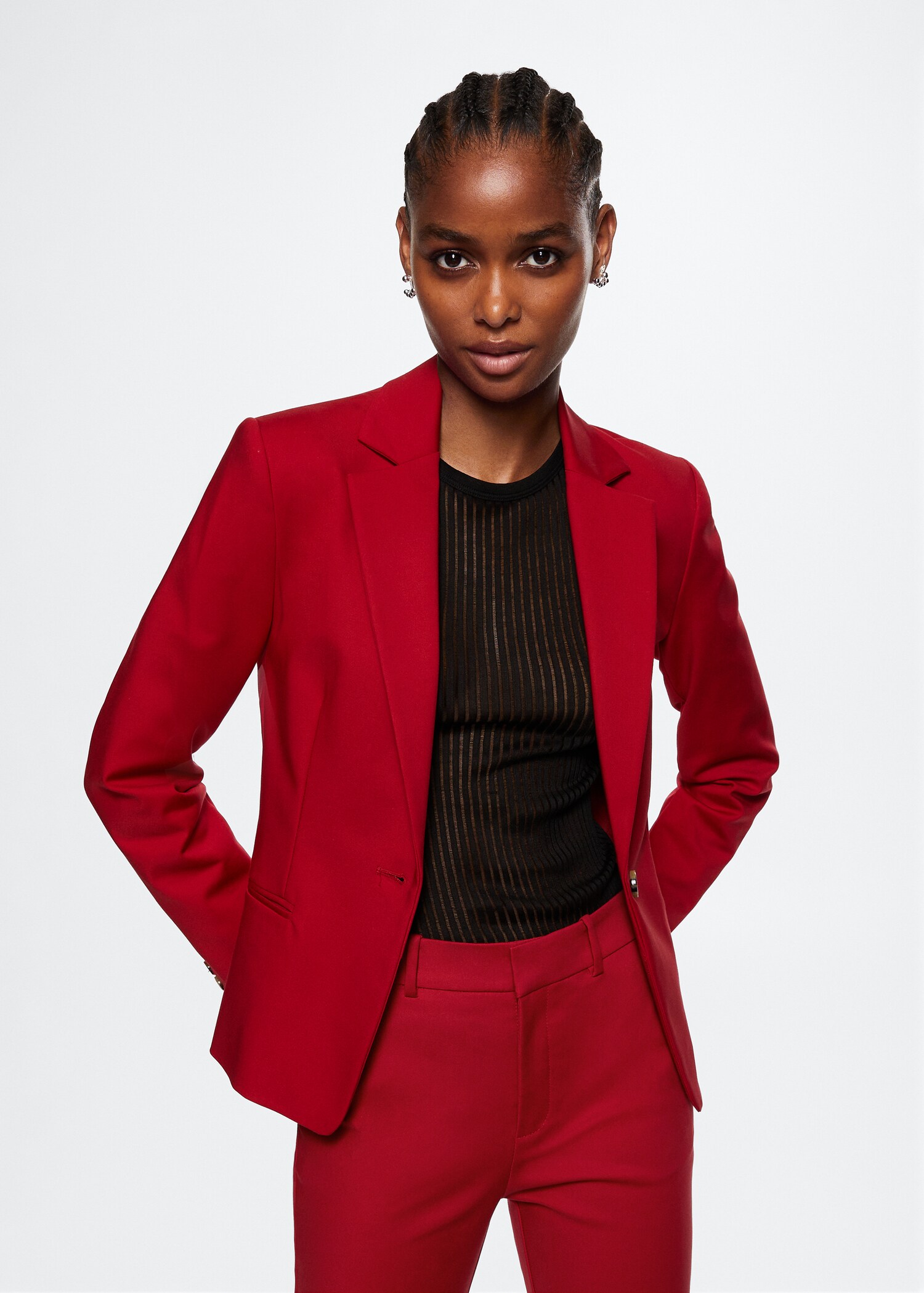 Suit slim-fit pants - Medium plane