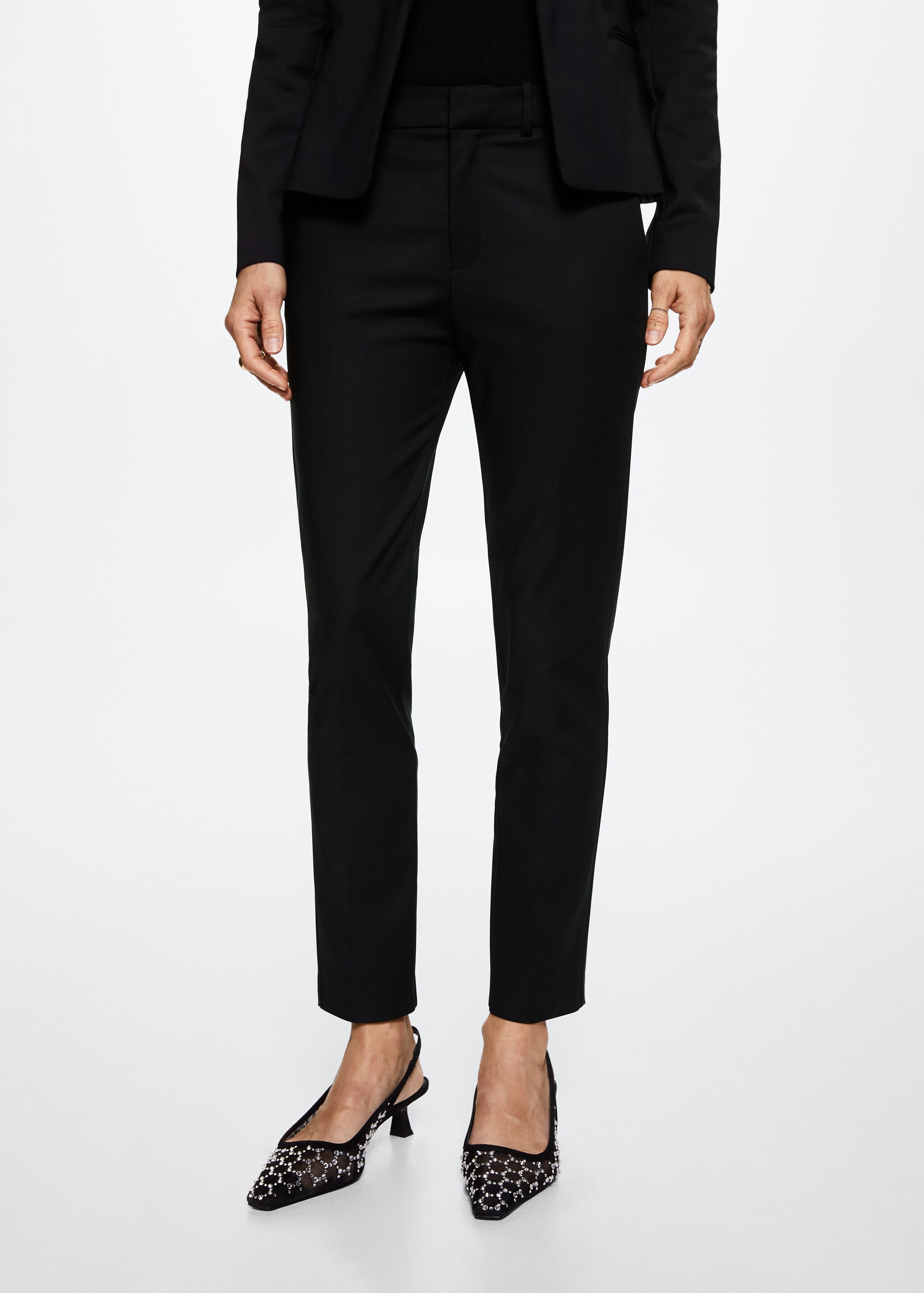 Suit slim-fit trousers - Medium plane