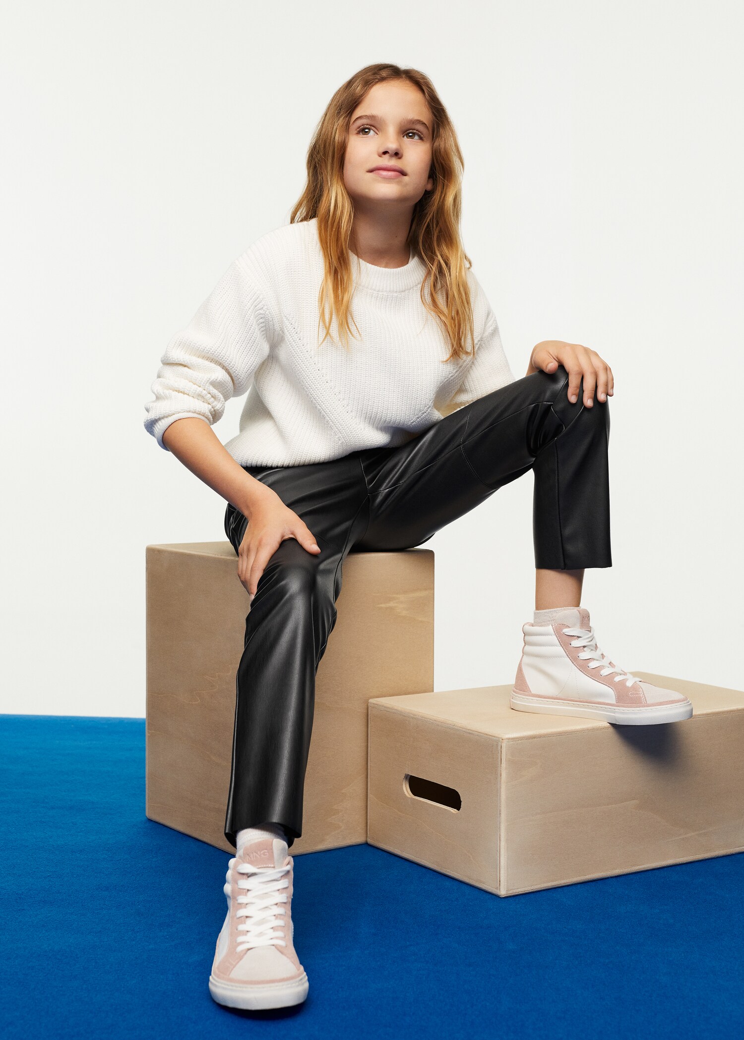 Pantalón efecto piel - Plano medio