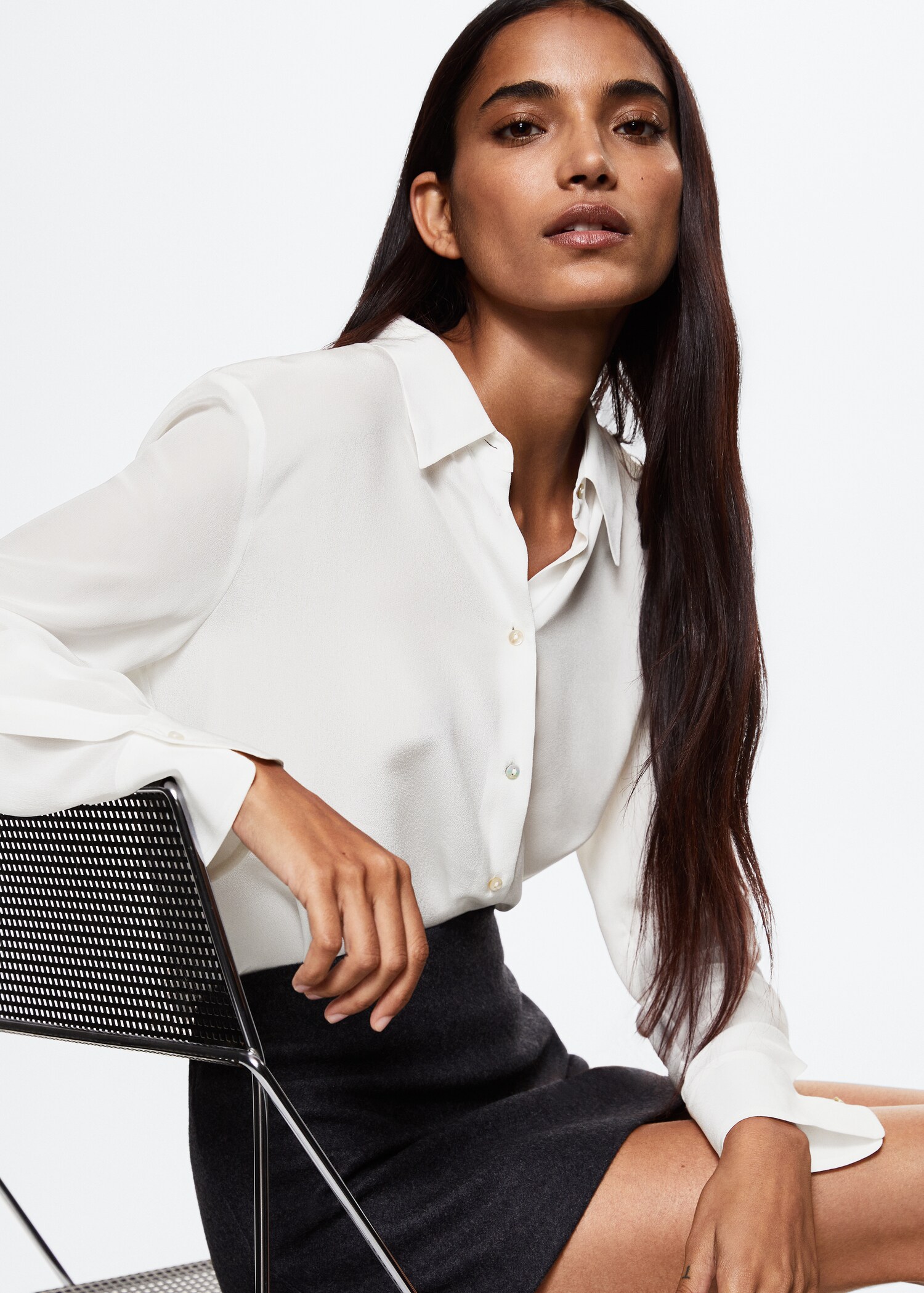 Chemise 100 % soie - Plan moyen