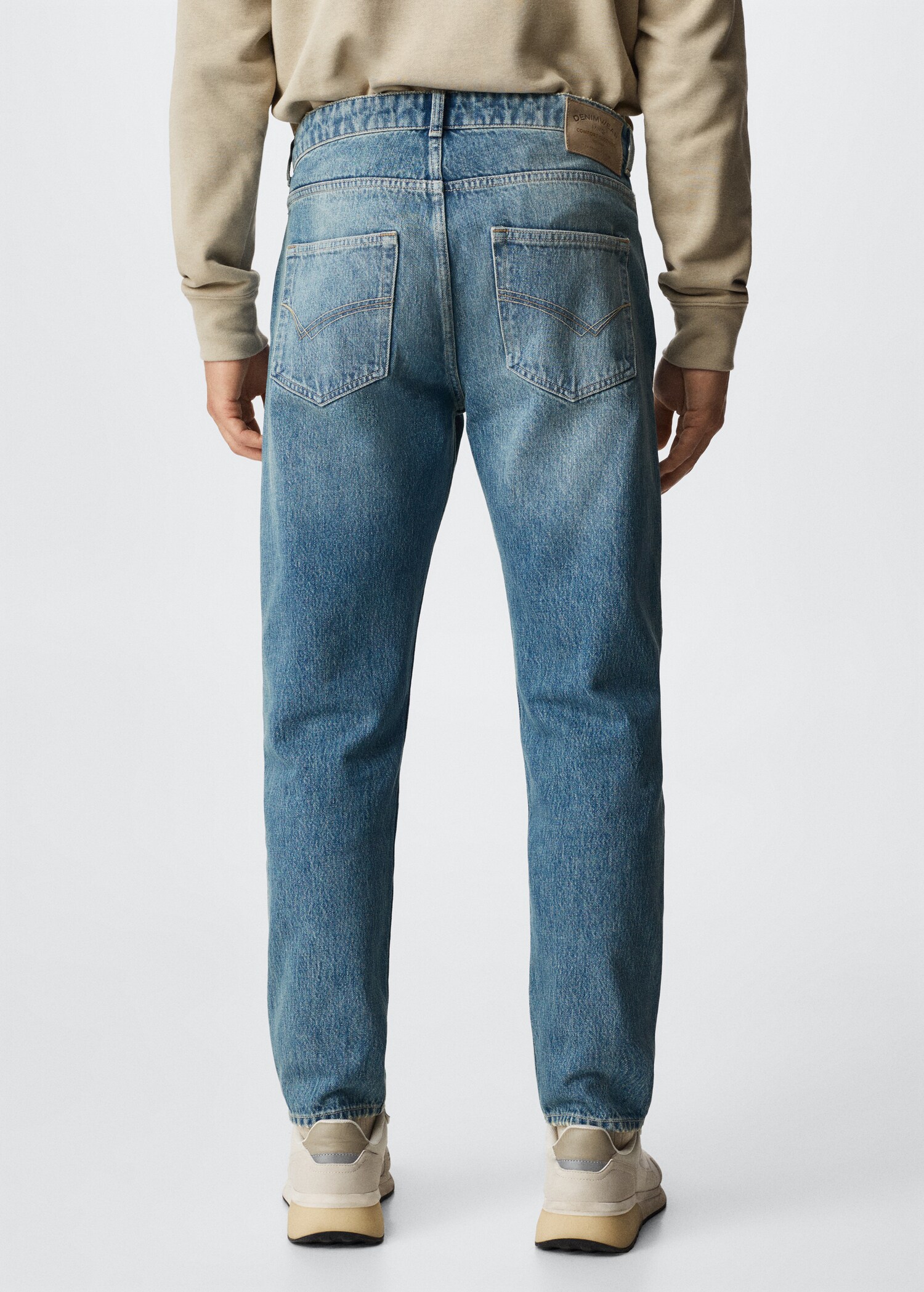Ripped straight-fit jeans - Reverse of the article