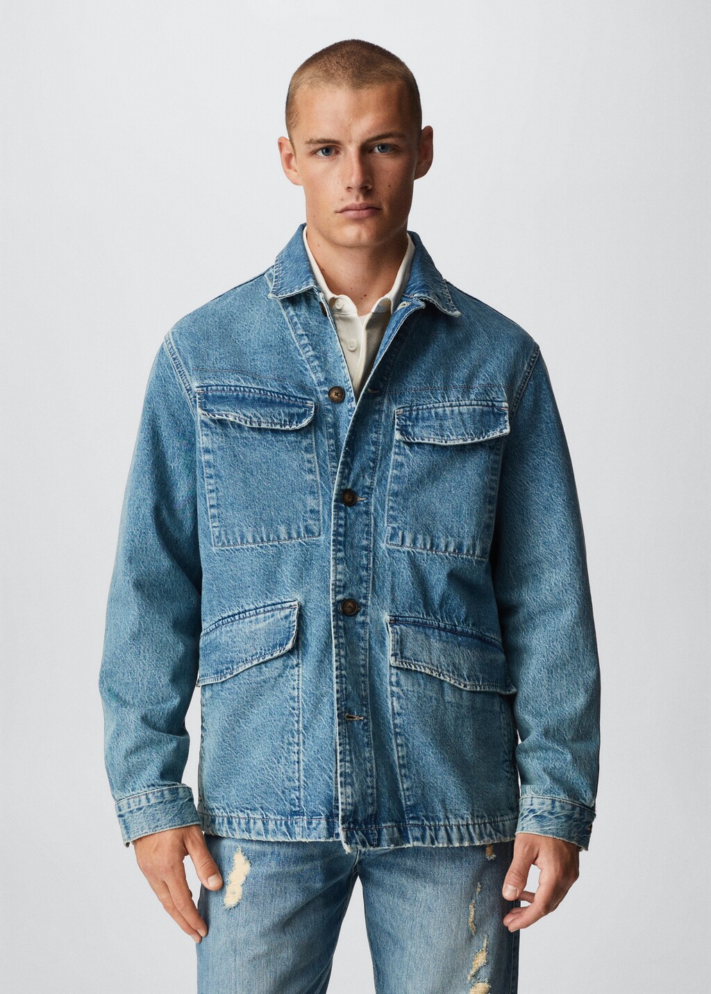 Veste jean poches