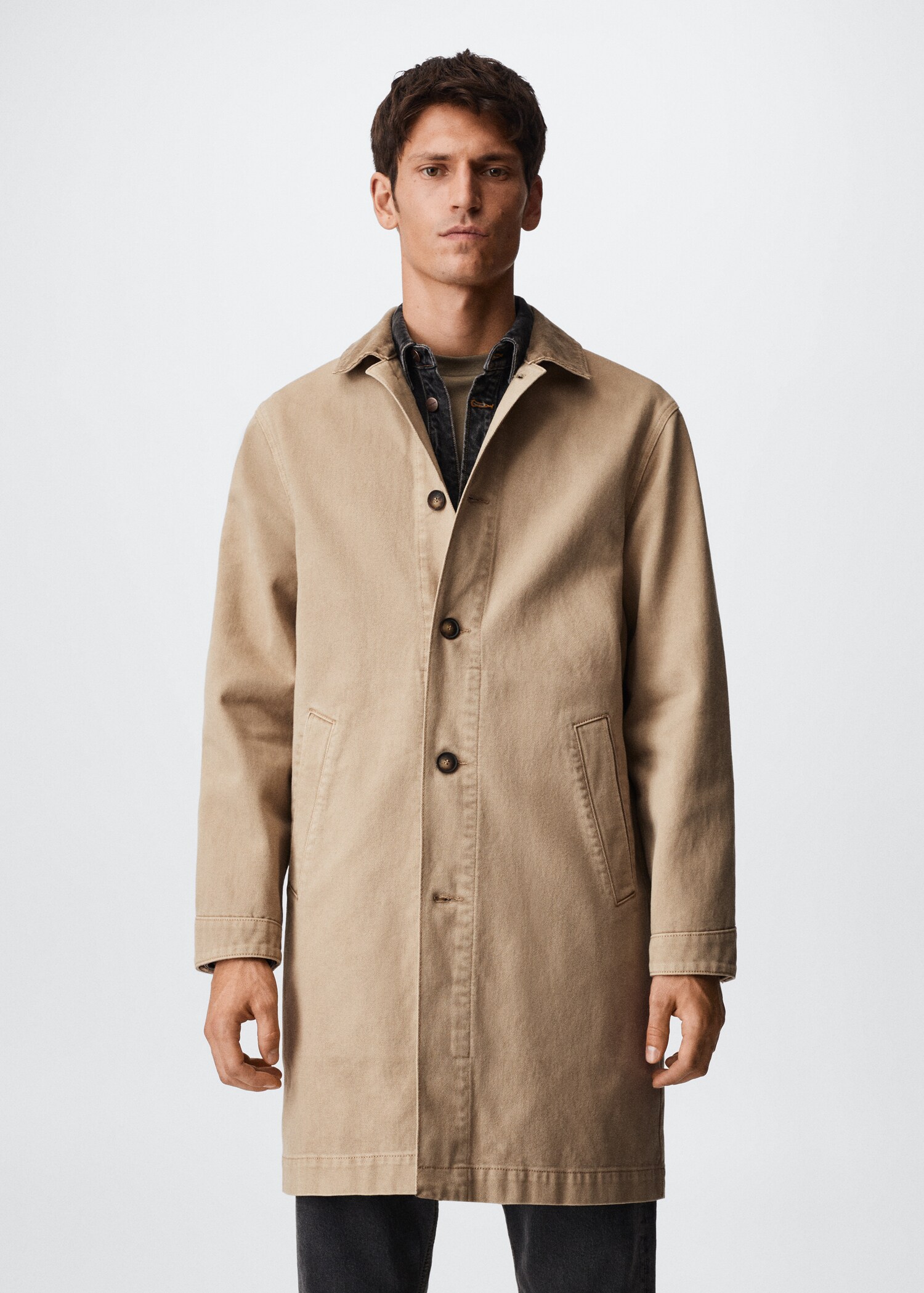 Denim trench coat - Medium plane