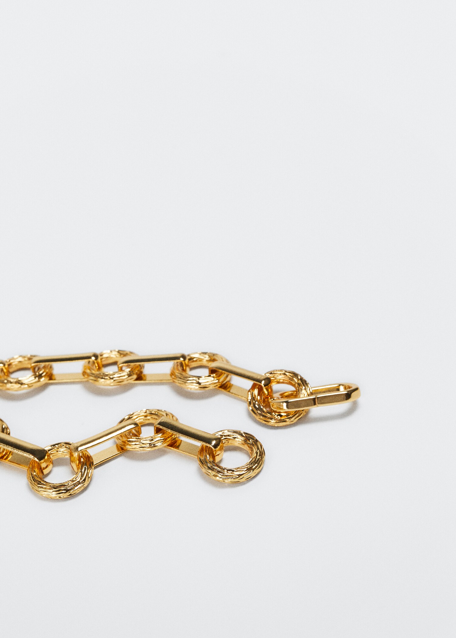 Bracelet chaîne combinée - Plan moyen