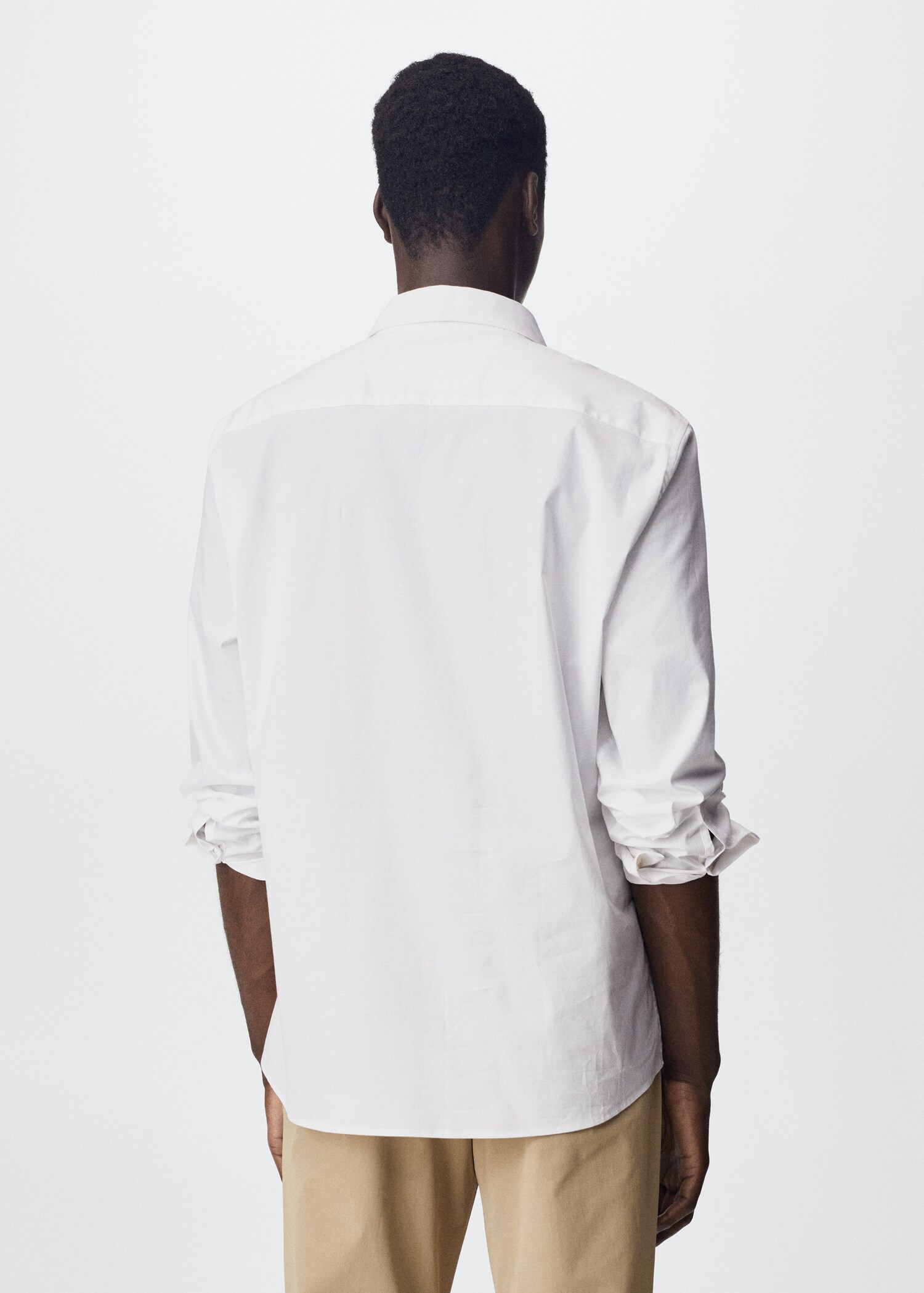Slim fit stretch cotton shirt - Reverse of the article