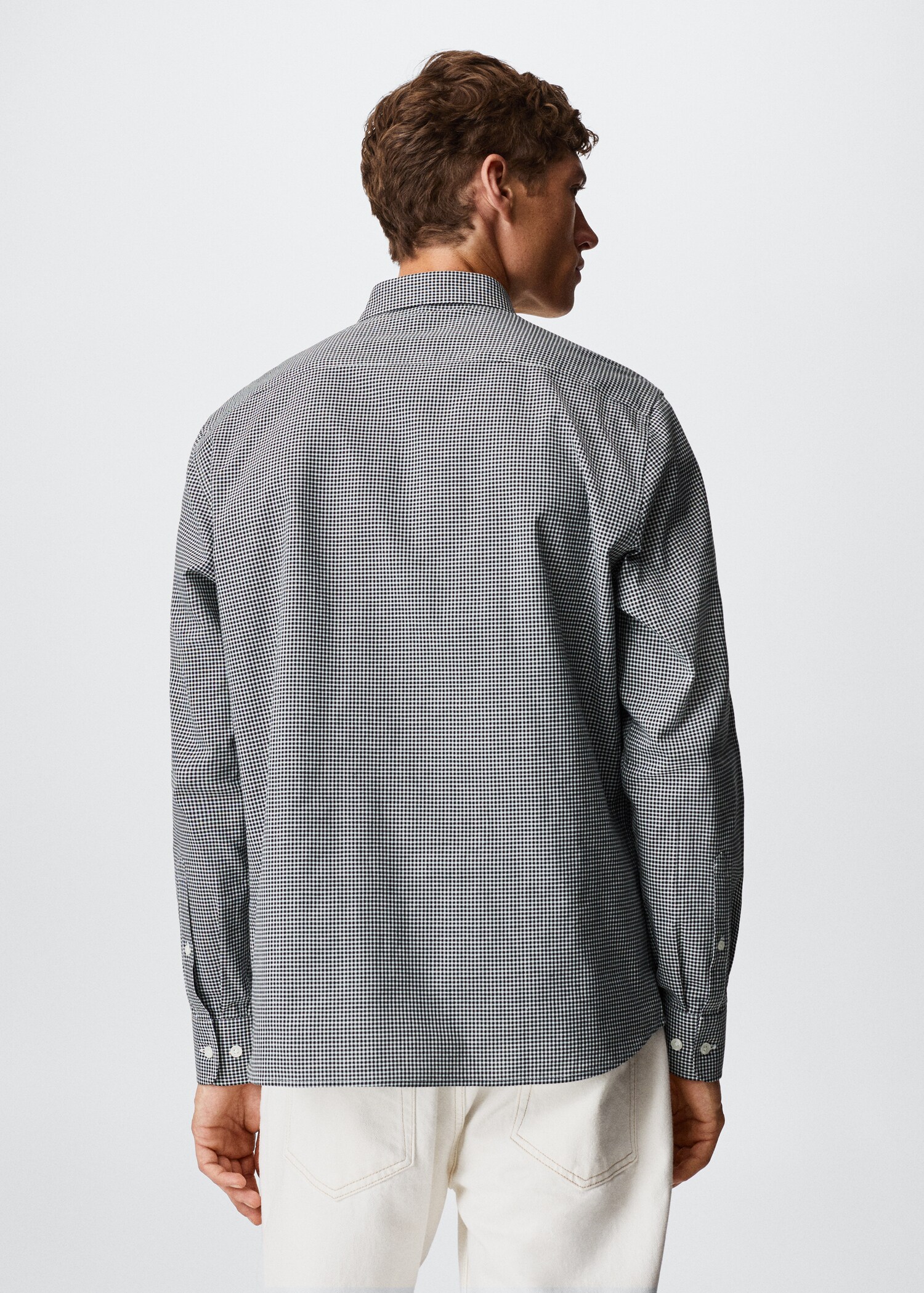 Camicia cotone quadri - Retro dell'articolo