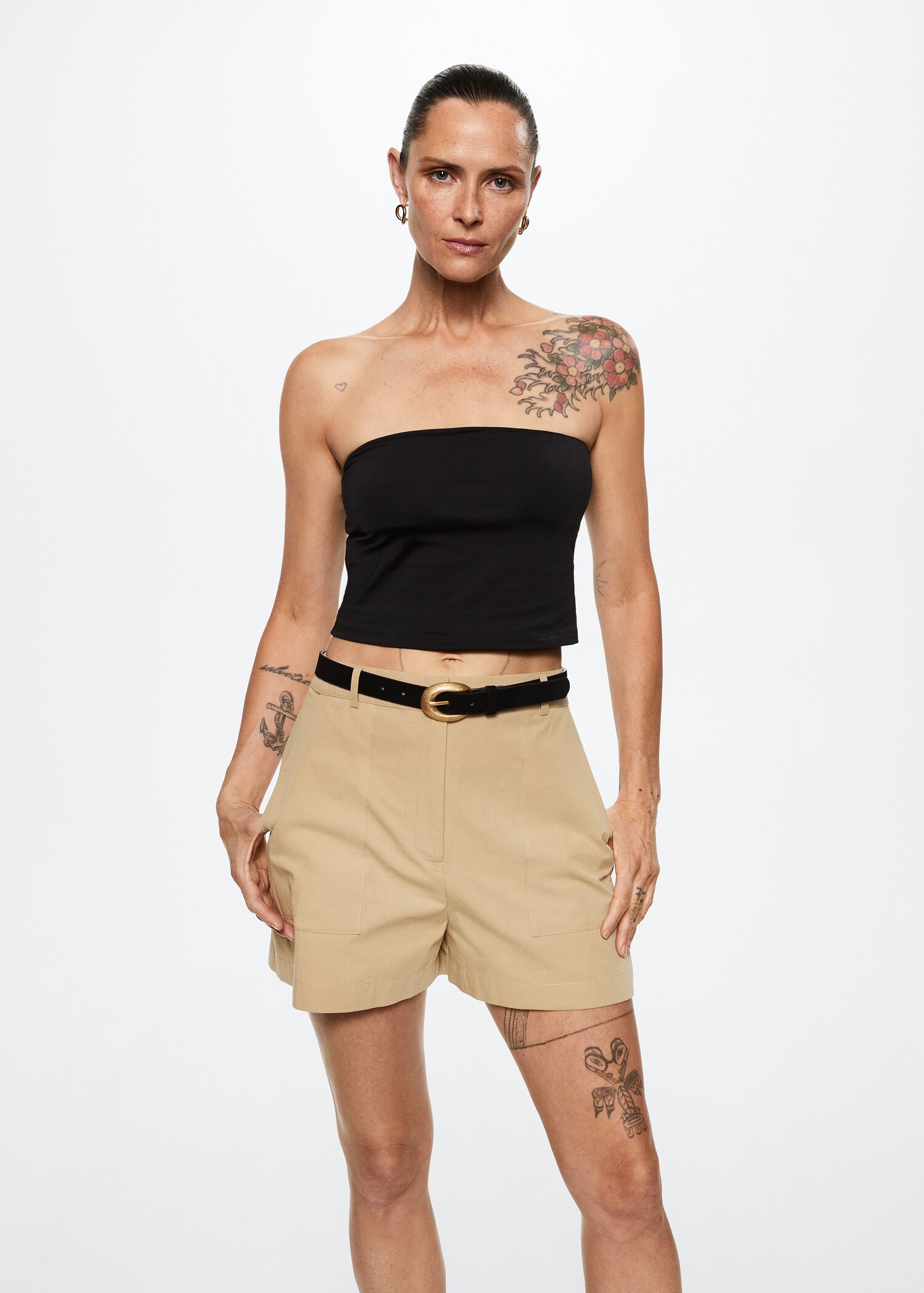 Short coton poches - Plan moyen