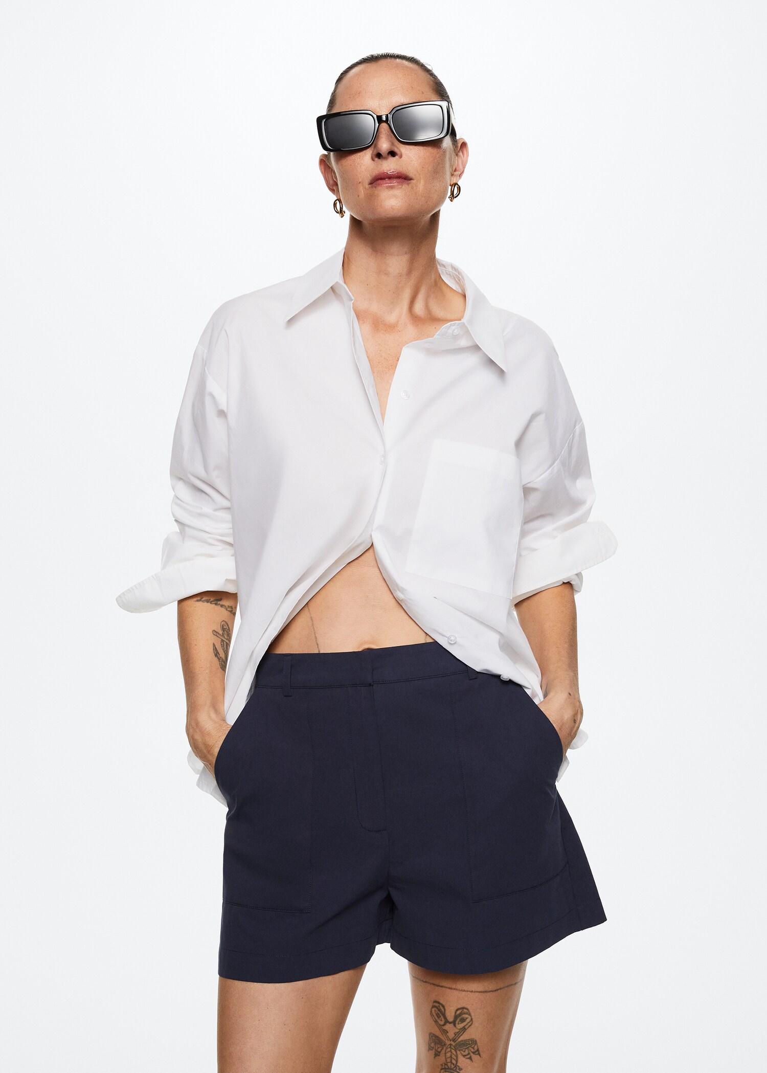 Short coton poches - Plan moyen