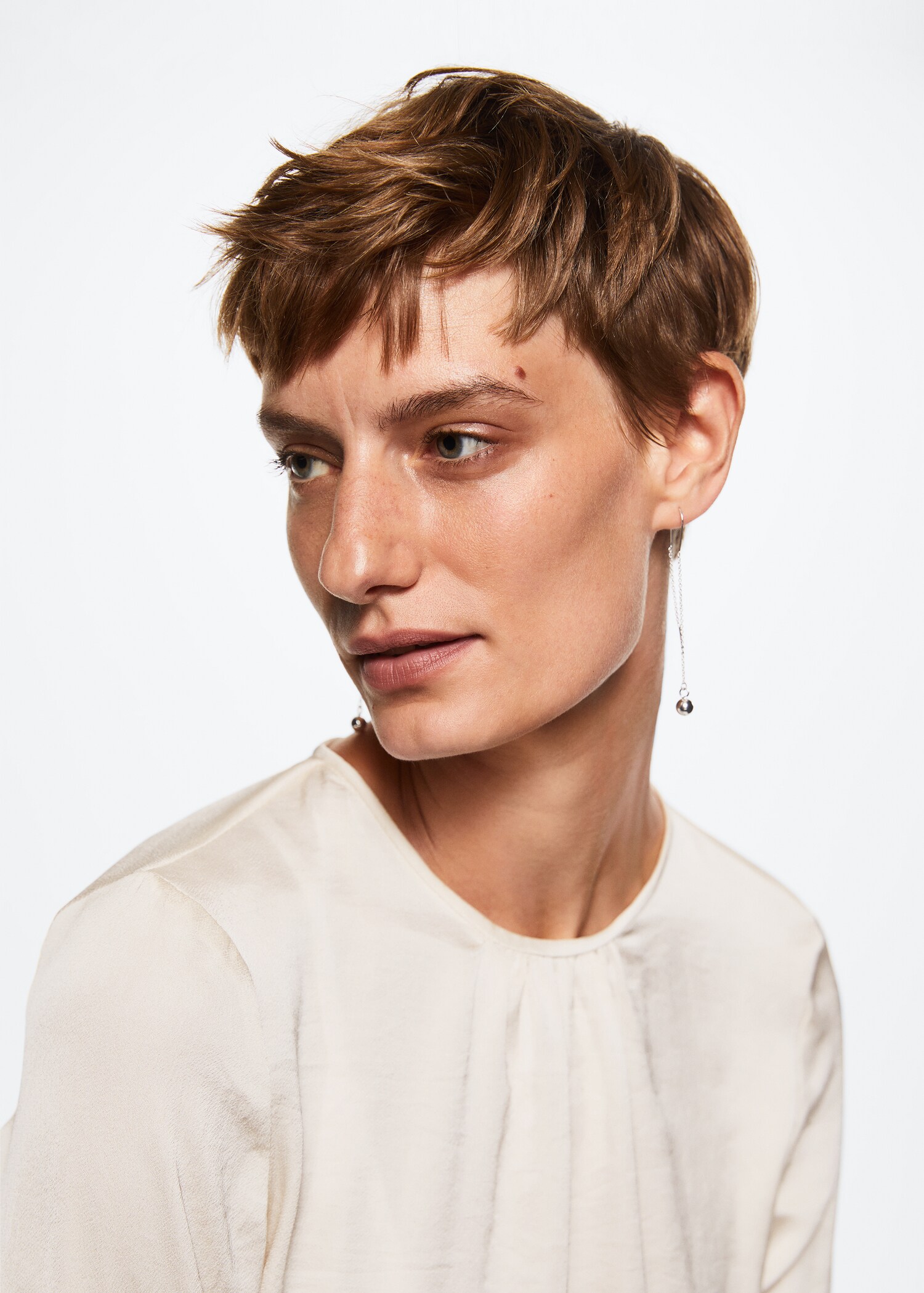Ruched satin blouse - Details of the article 1