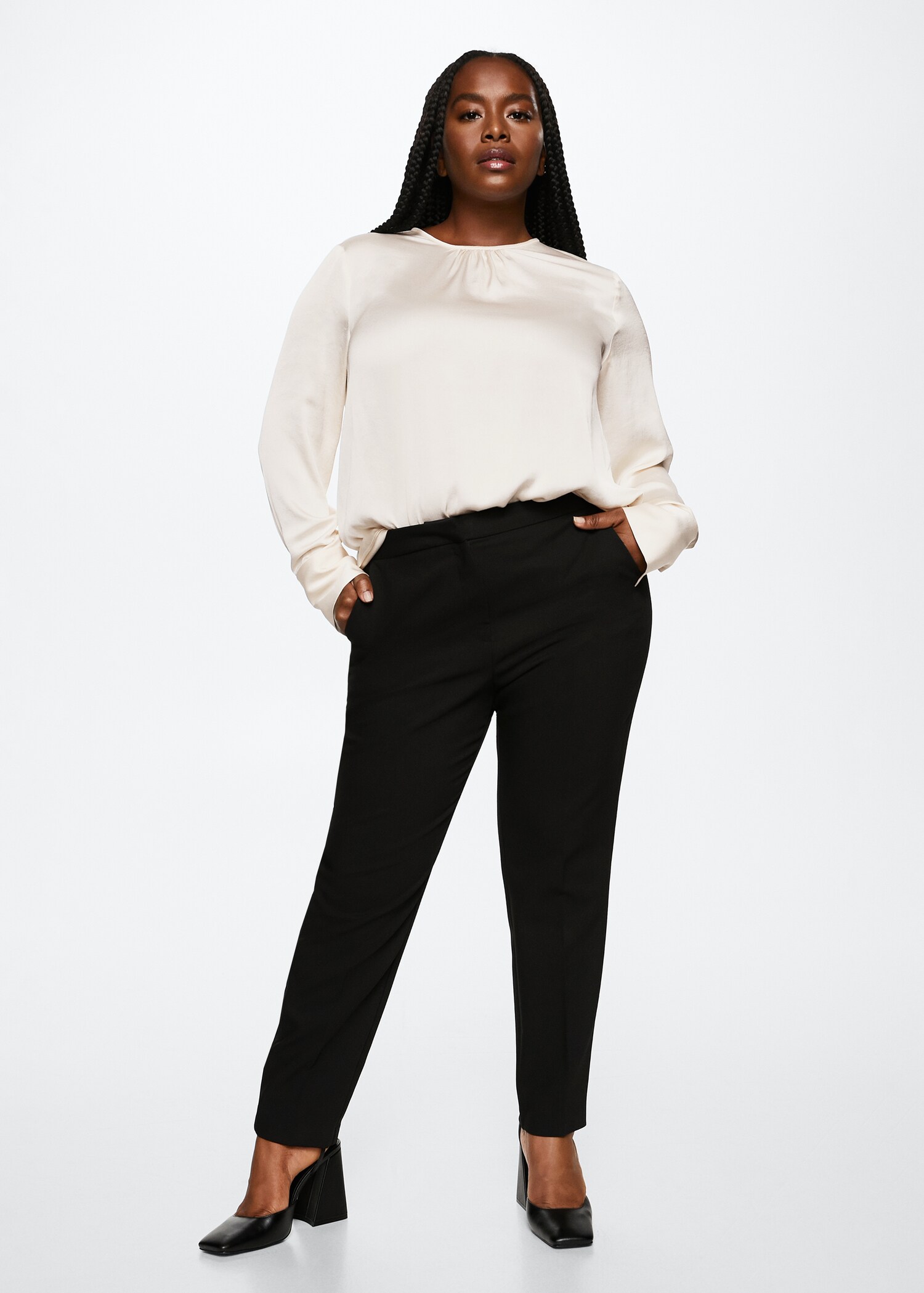 Ruched satin blouse - Details of the article 3