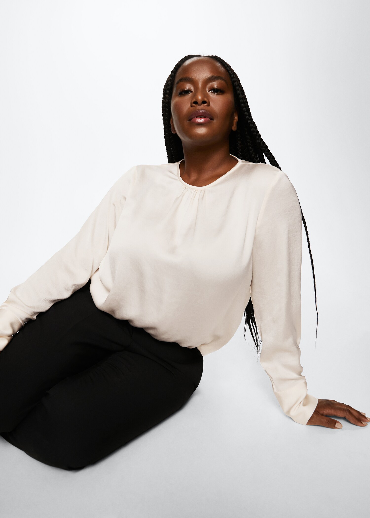 Ruched satin blouse - Details of the article 5