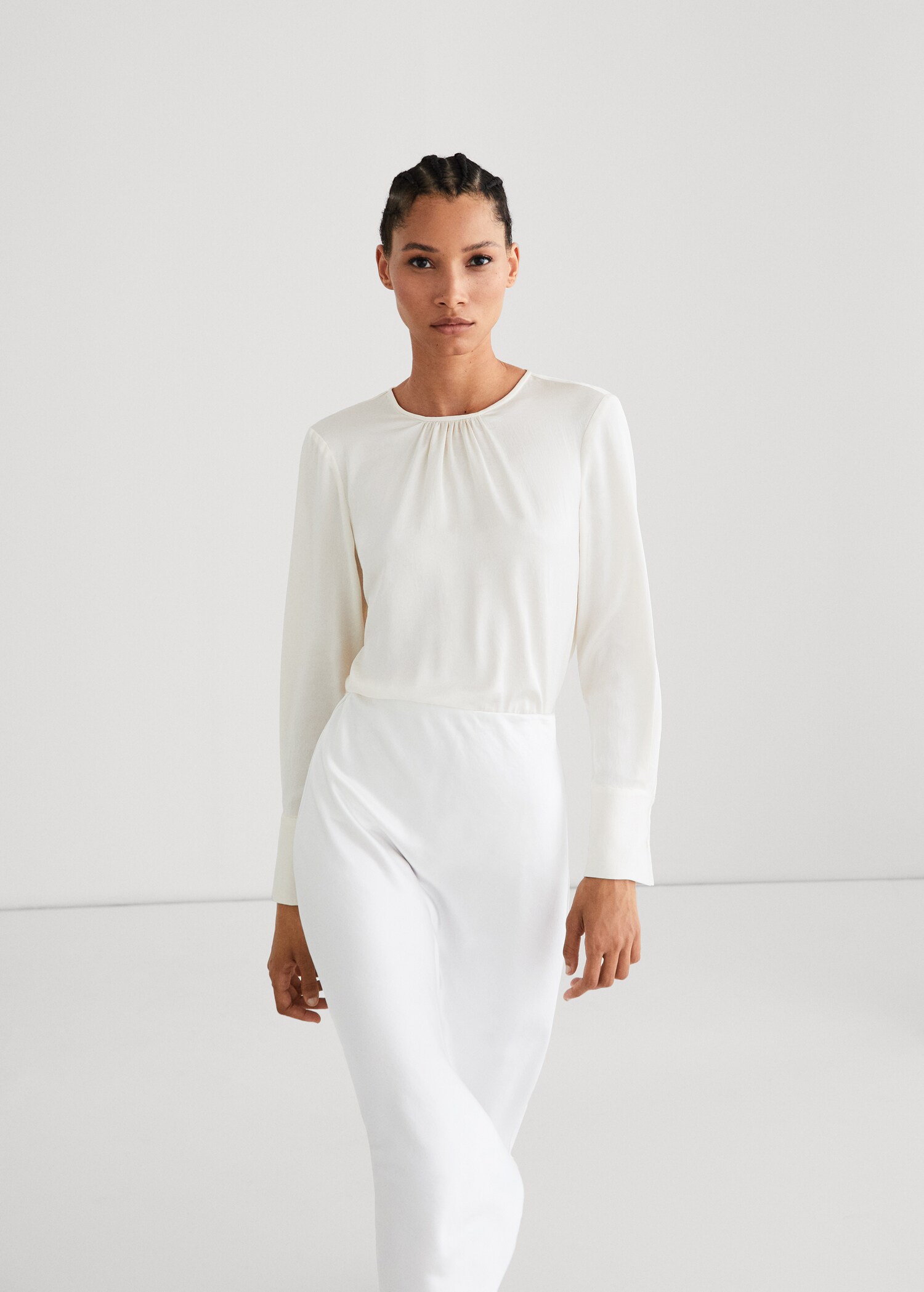 Ruched satin blouse - Details of the article 6