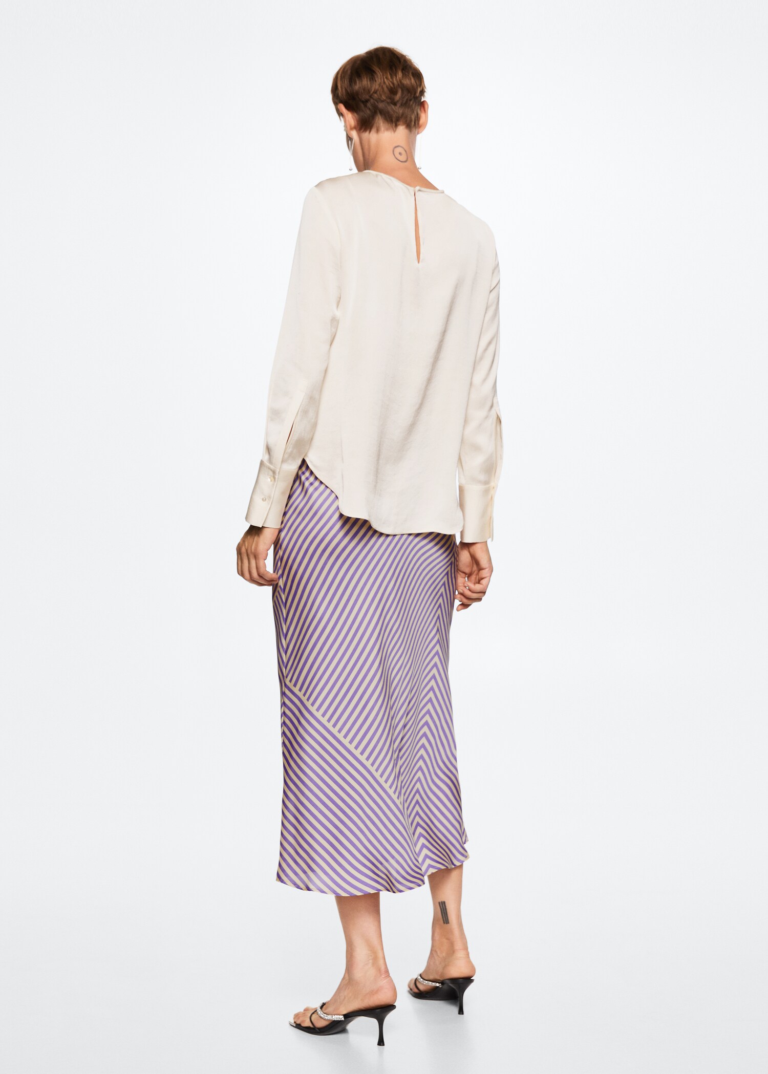 Ruched satin blouse - Reverse of the article