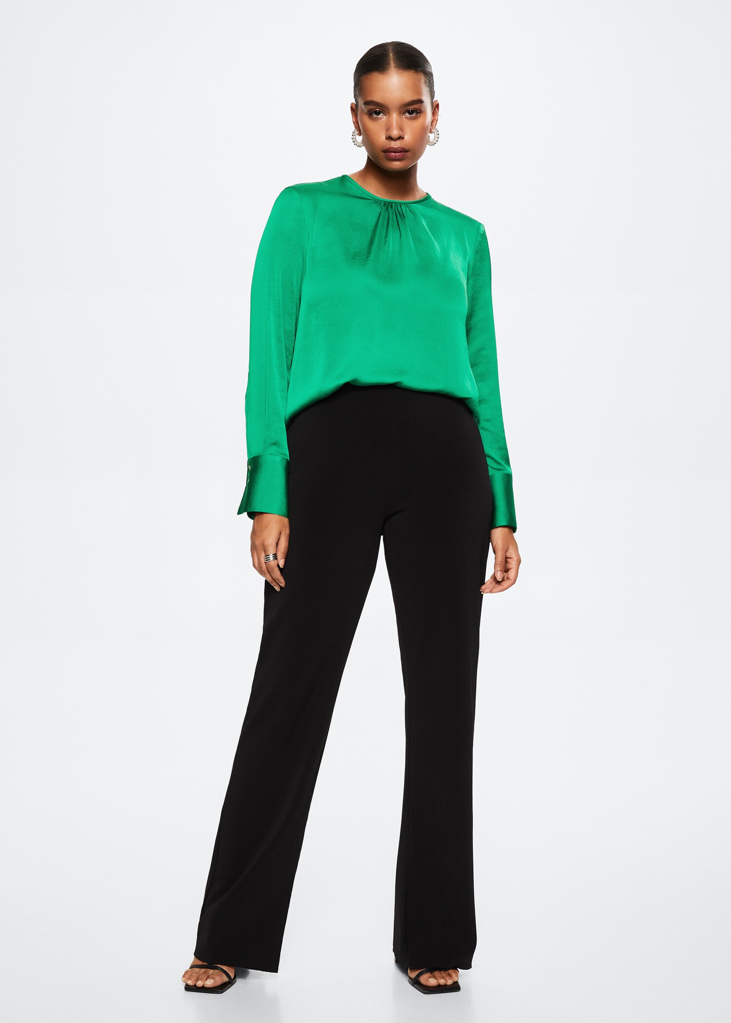 Ruched satin blouse - Details of the article 3