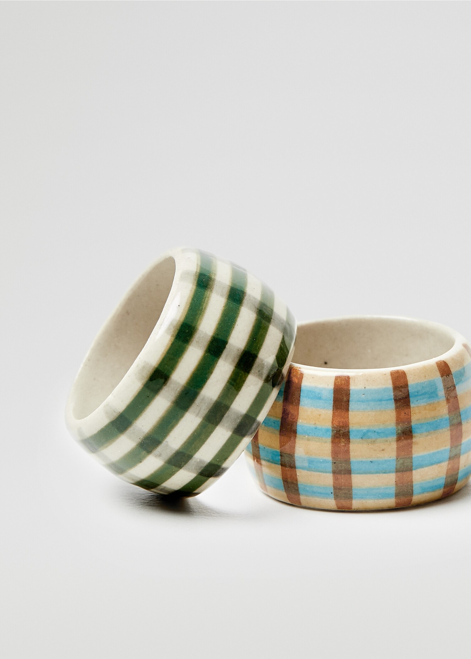 Gekleurde servethouders (set van 4 stuks) - Middenvlak