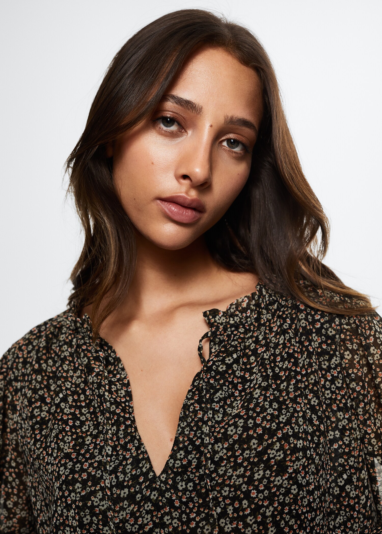 Floral ruffled dress - Details of the article 1