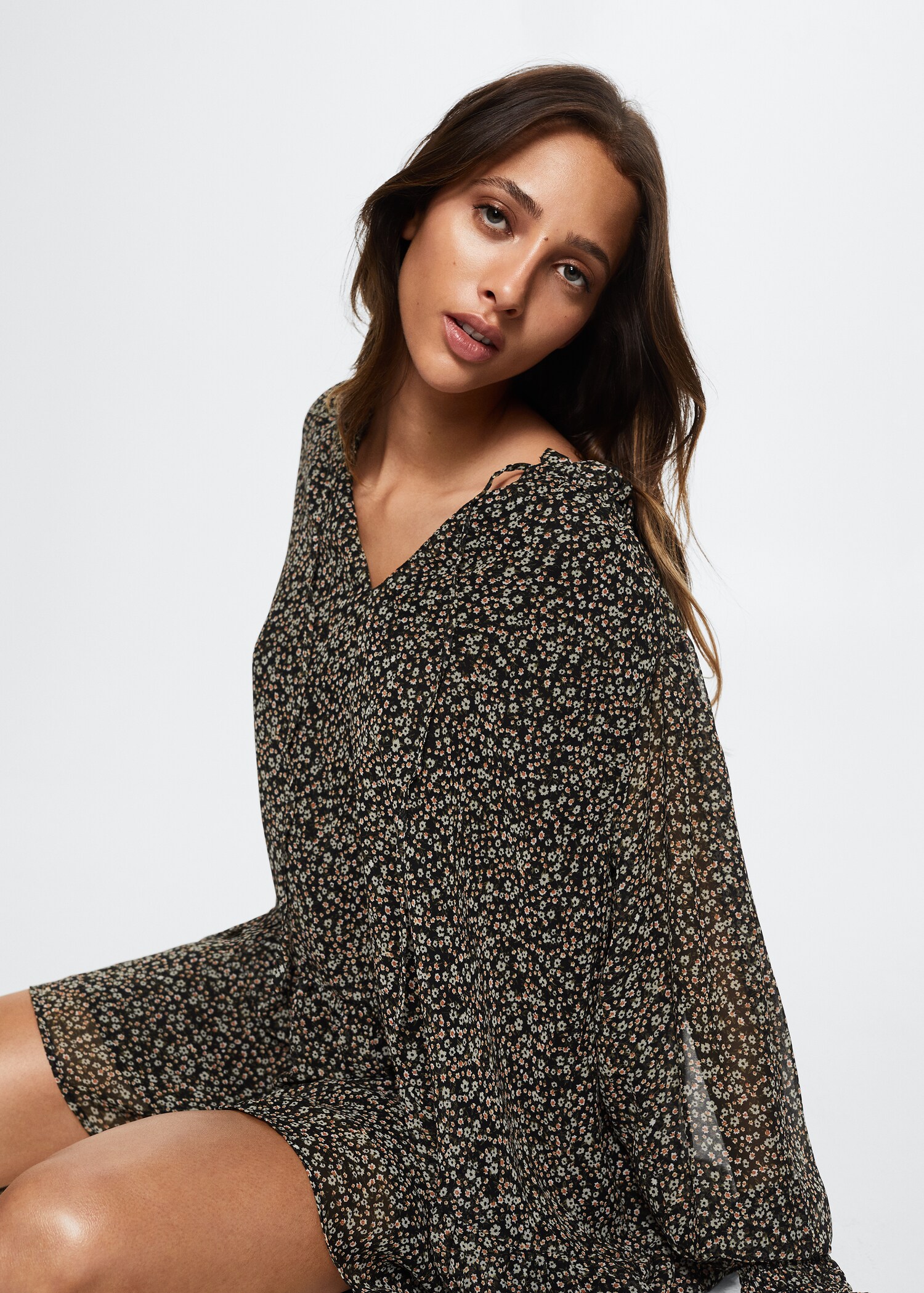 Floral ruffled dress - Details of the article 2