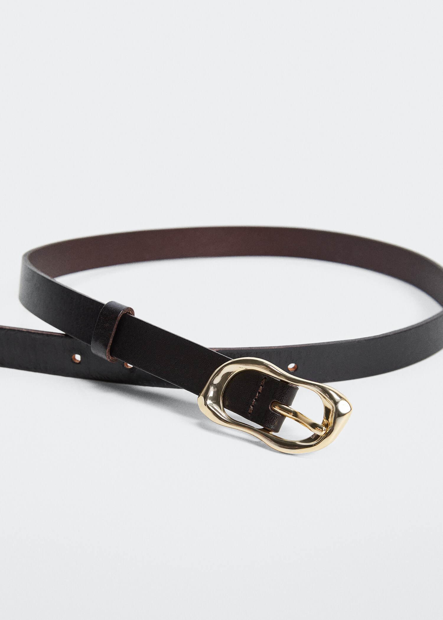 Maxi buckle leather belt - Details of the article 2
