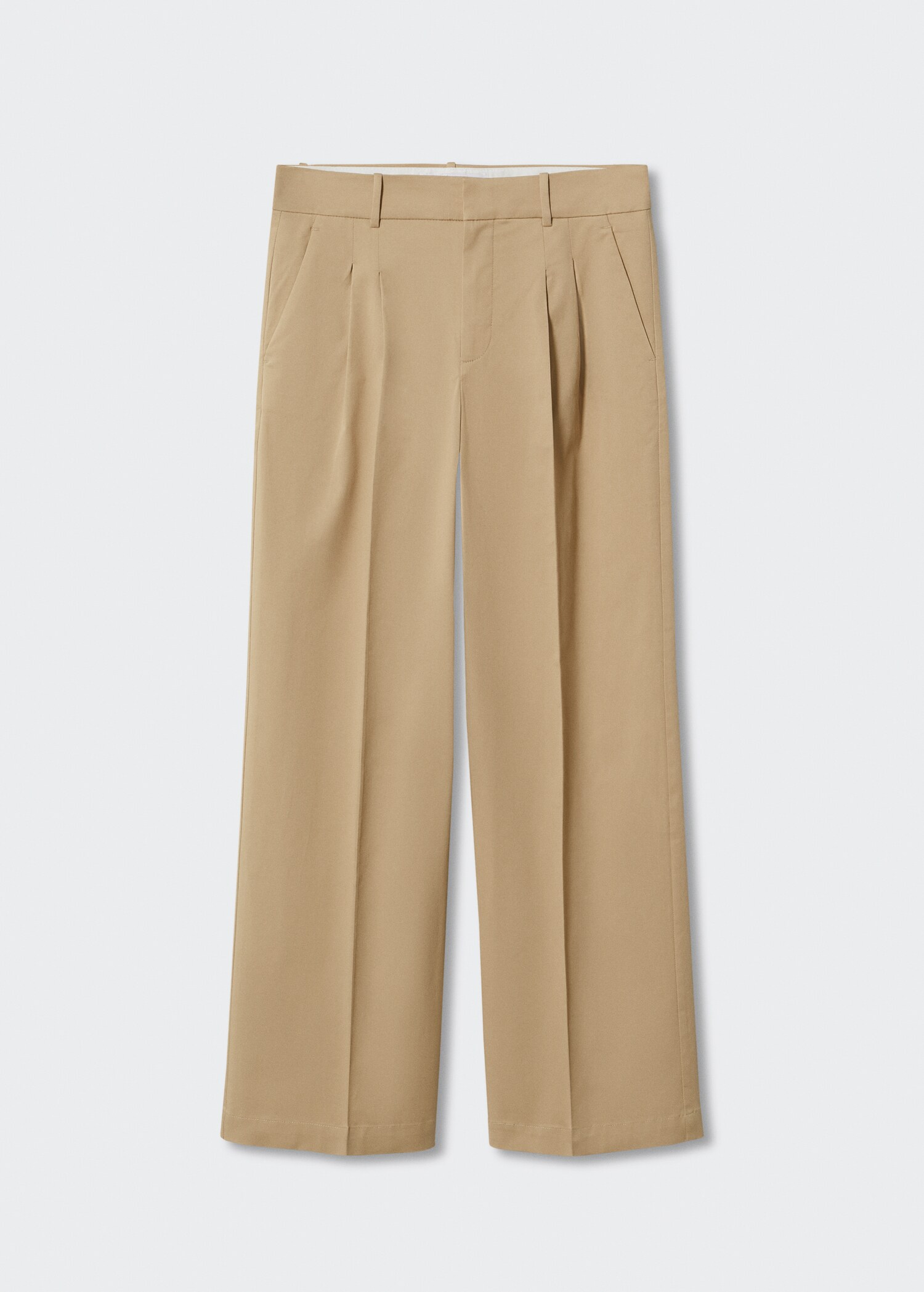 Pleat detail cotton trousers - Article without model