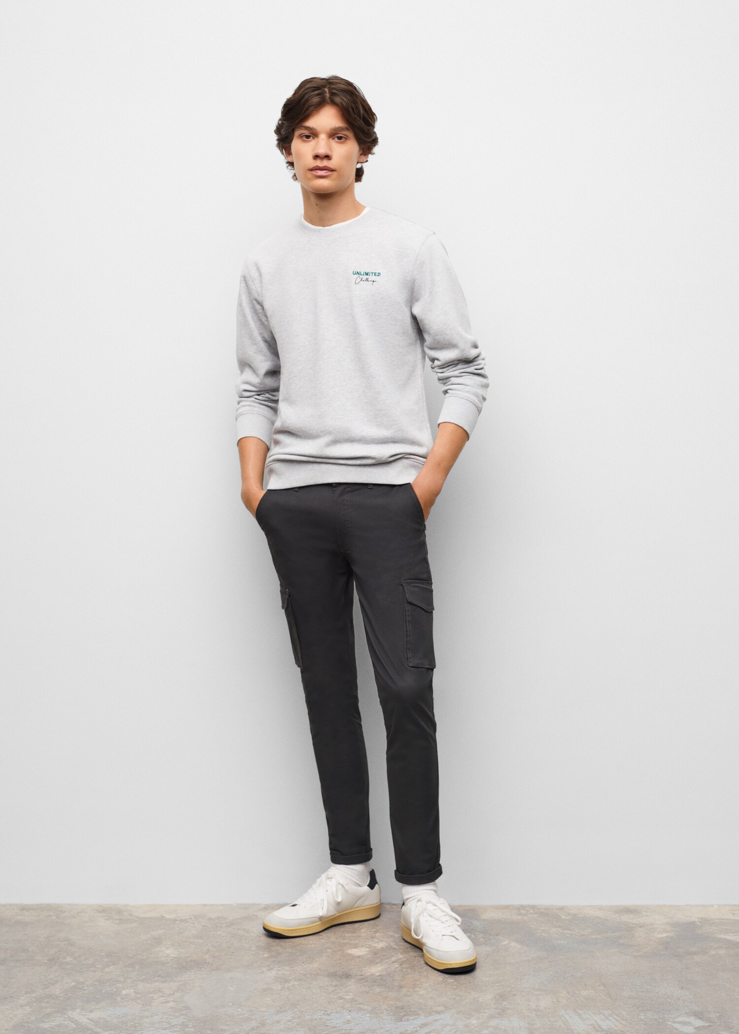 Pantalón cargo algodón - Plano medio