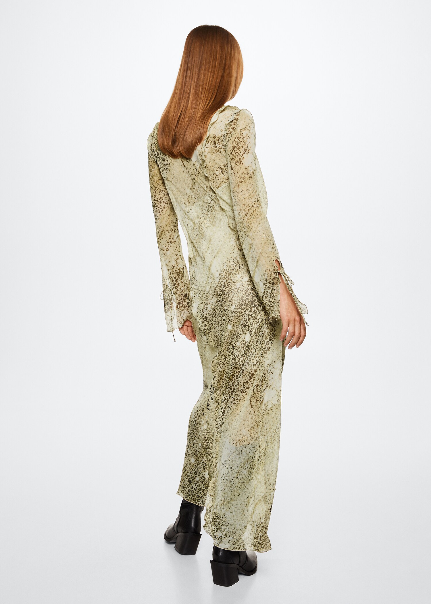 Vestido animal print - Reverso del artículo