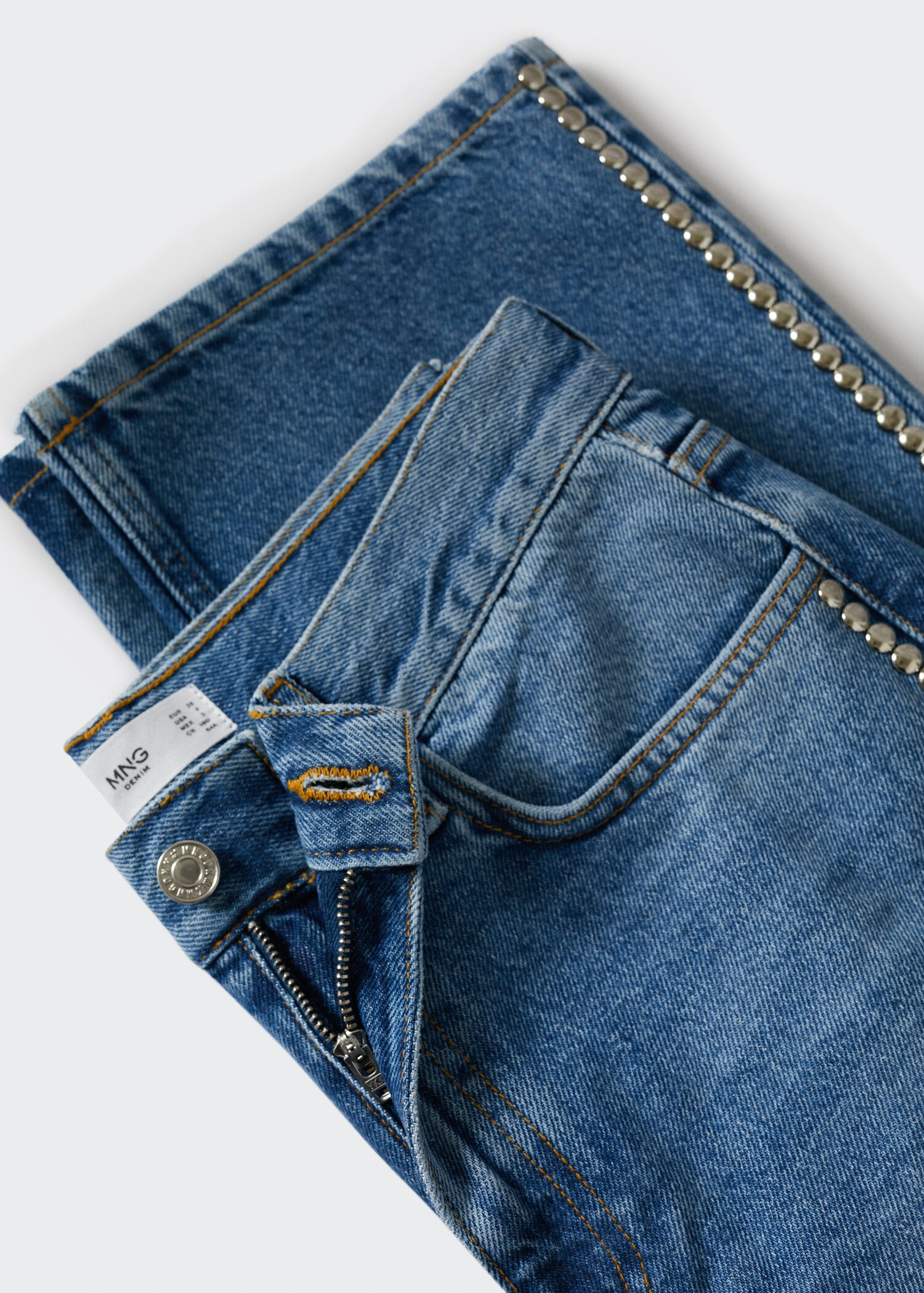 Jeans rectos tachuelas - Detalle del artículo 8