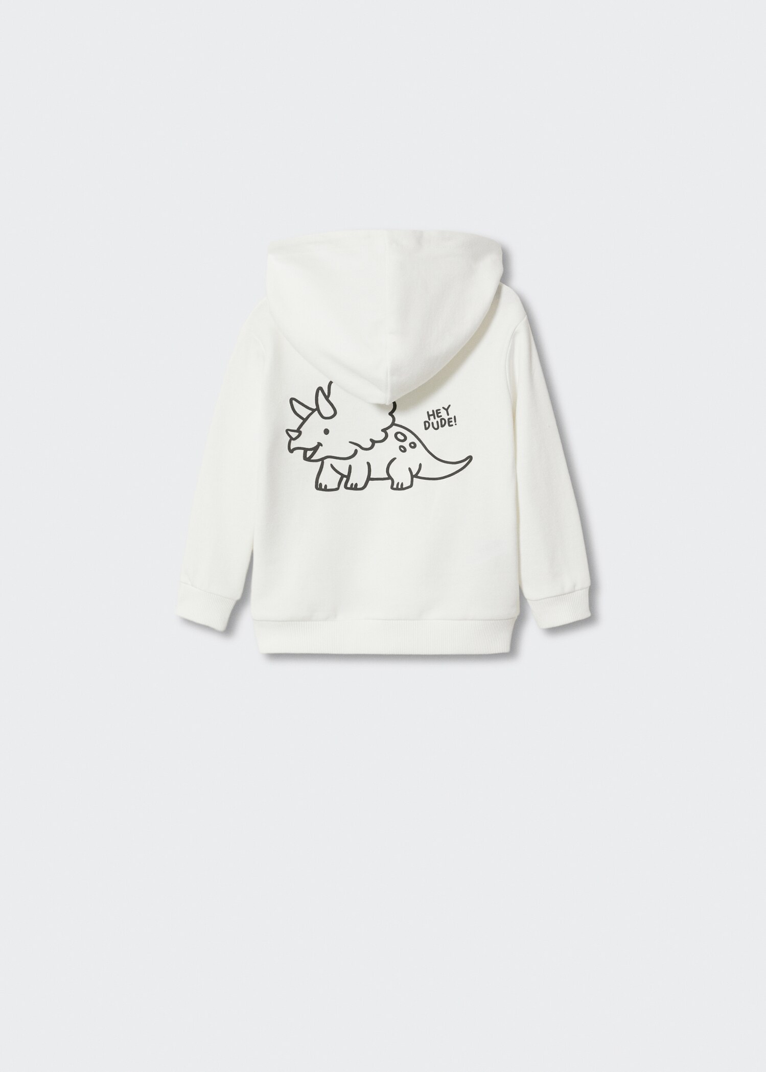 Gemustertes Sweatshirt mit Aufschrift - Rückseite des Artikels