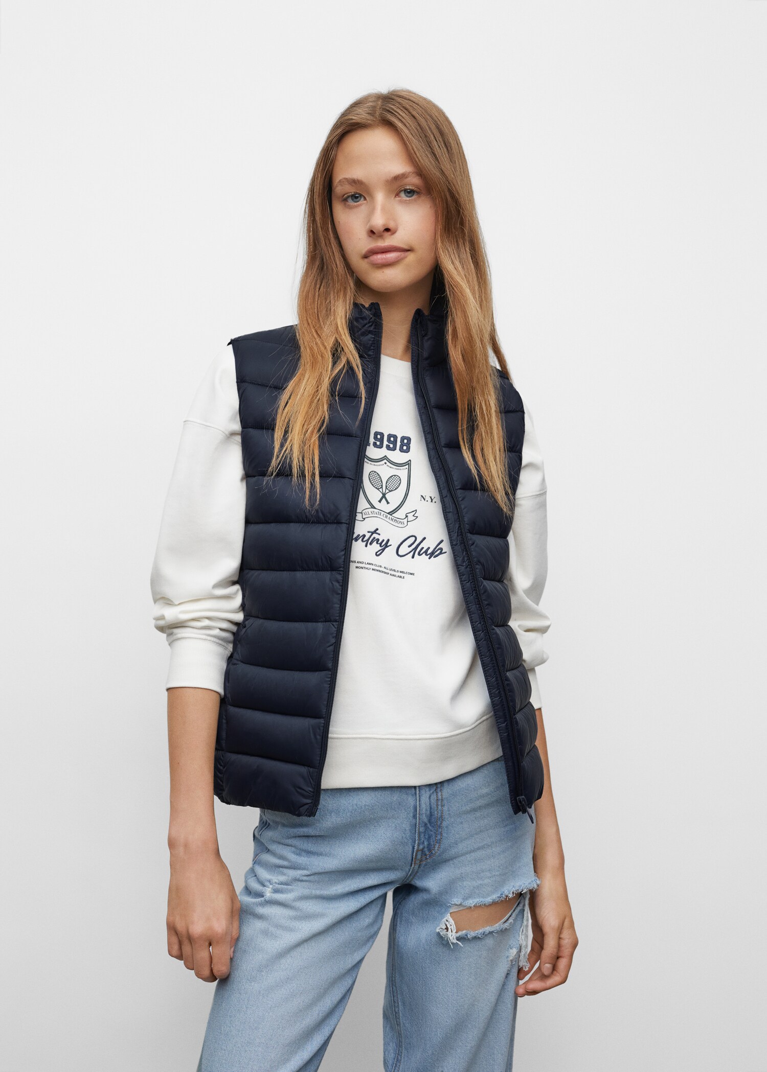 Lightweight quilted gilet - Medium plane