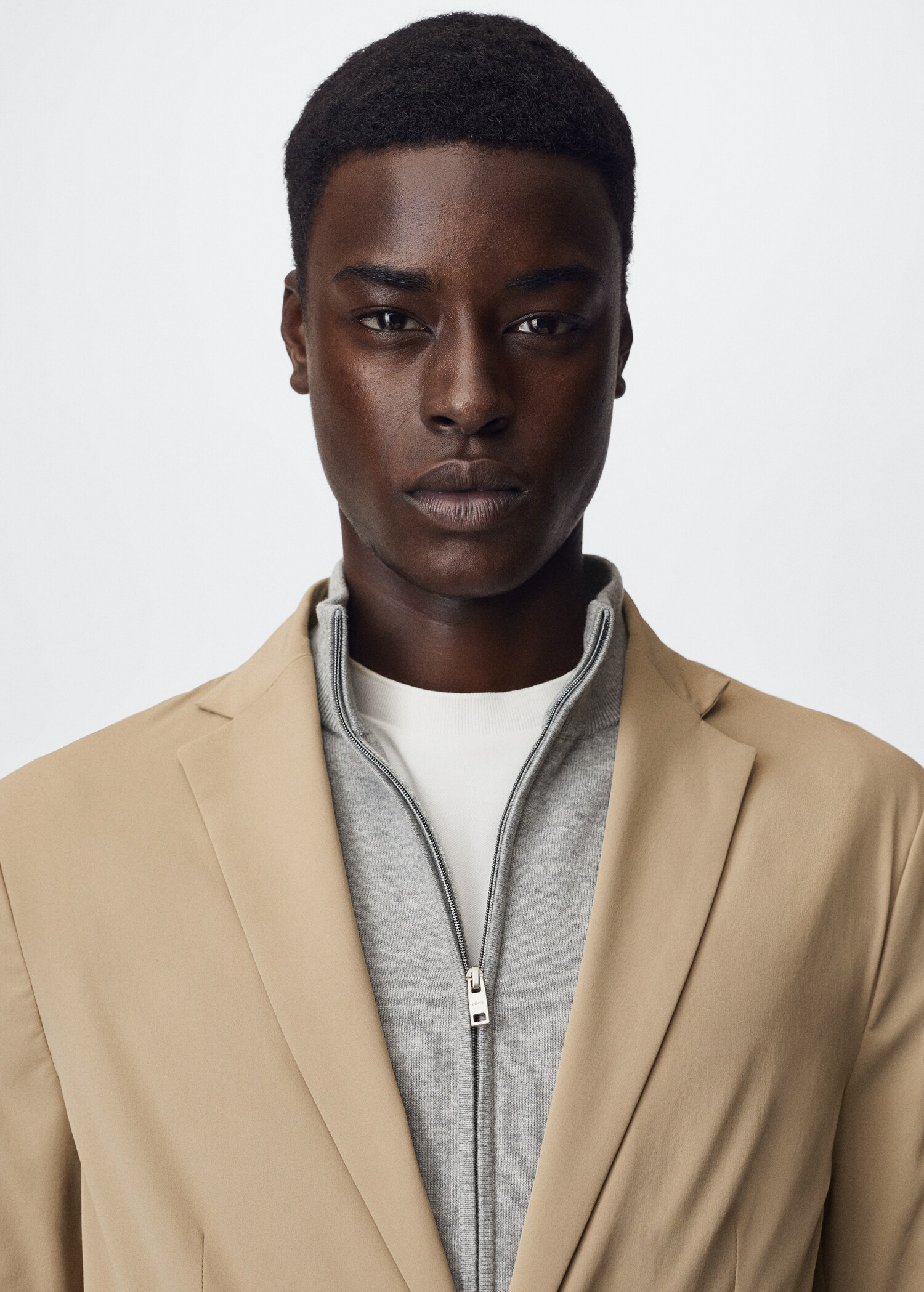 Slim-fit stretch suit blazer - Details of the article 1