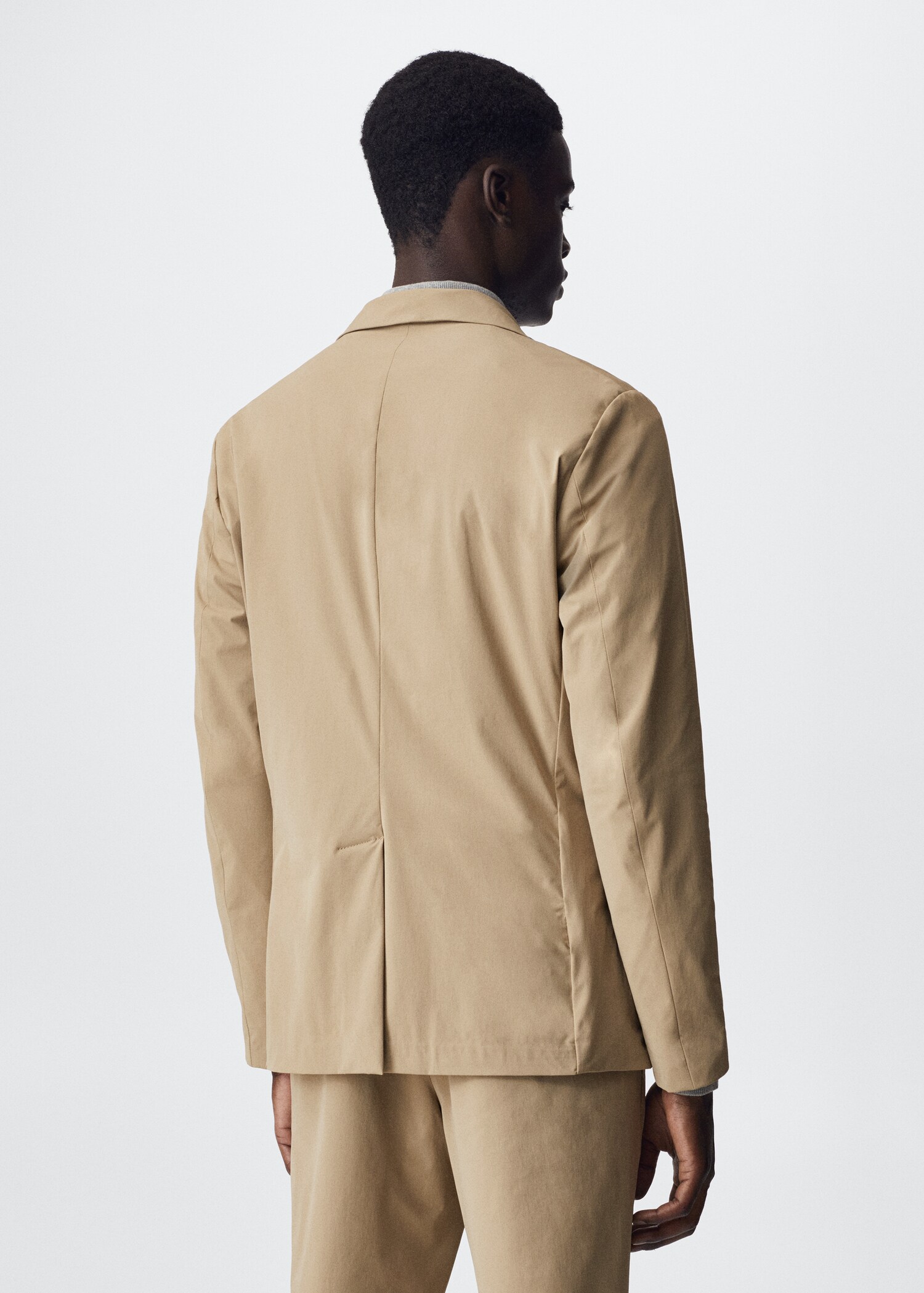 Slim-fit stretch suit blazer - Reverse of the article