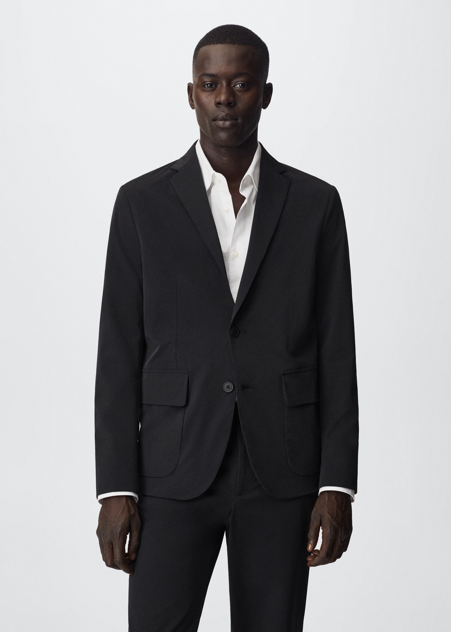 Slim-fit stretch suit blazer - Medium plane