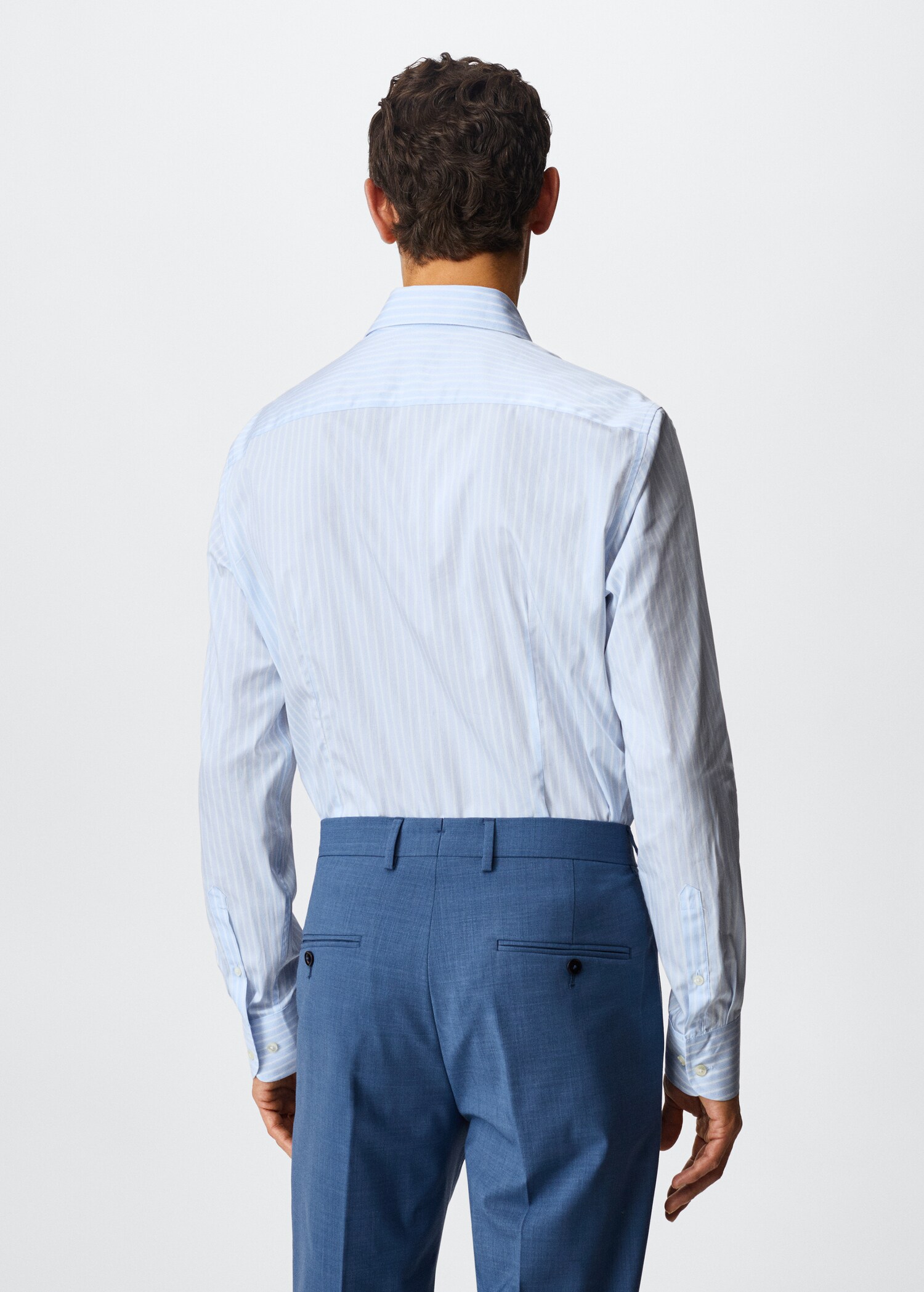 Slim fit thousand striped suit shirt - Reverse of the article