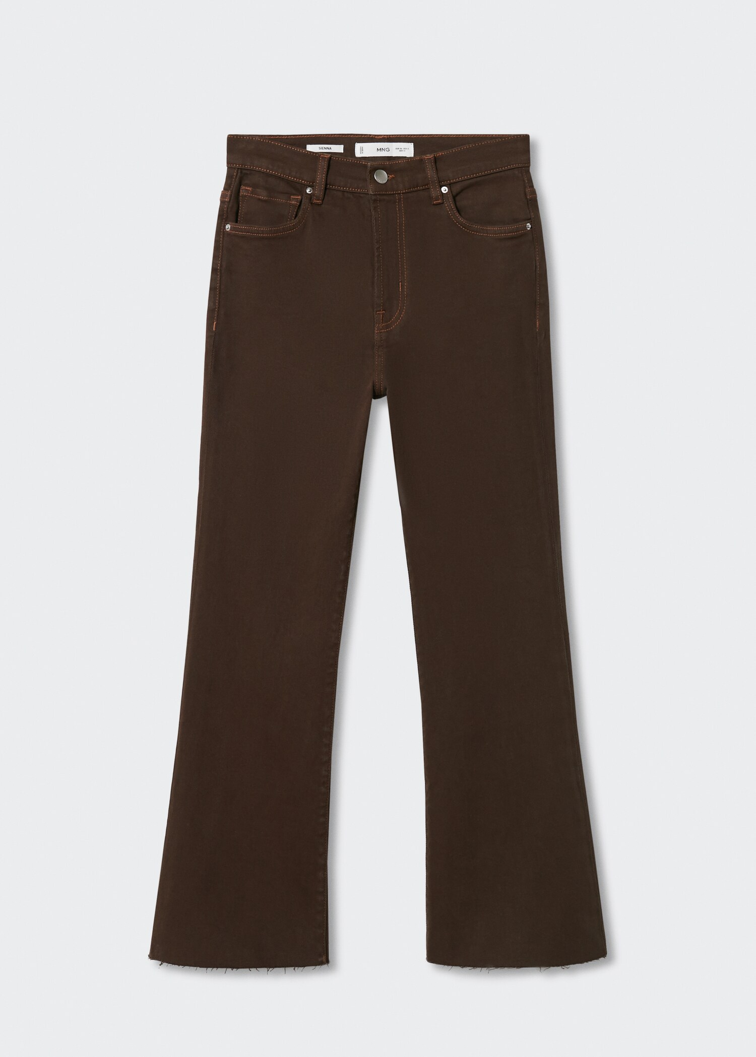 Джинсы bootcut с завышенной талией - Изделие без модели