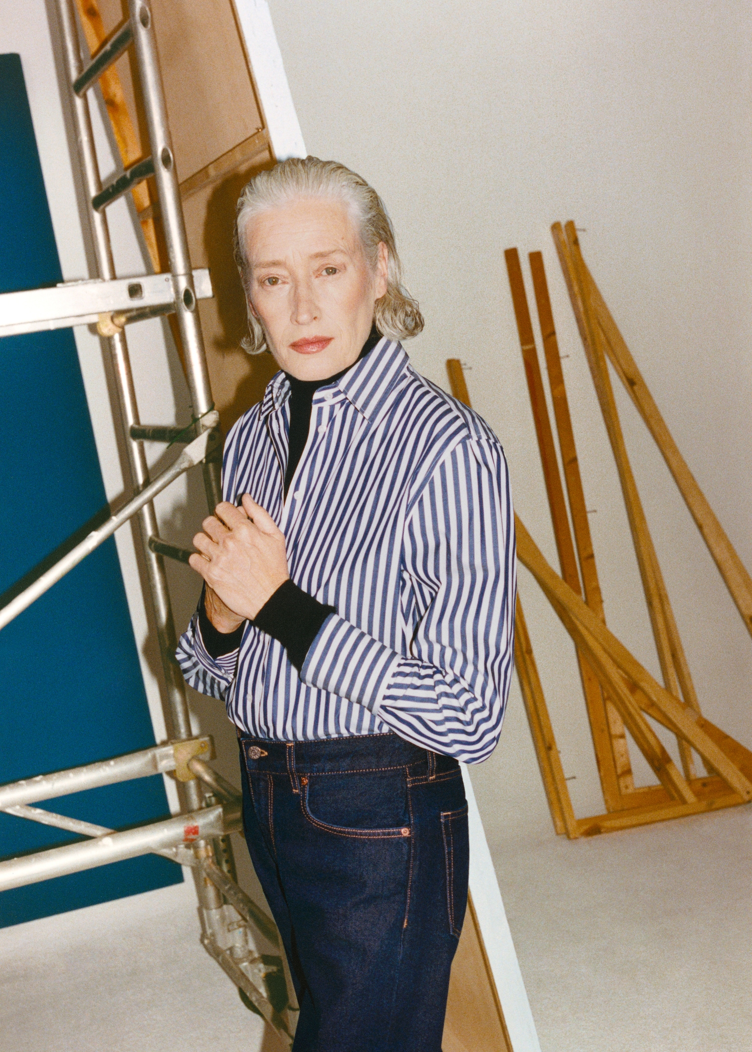 Regular-fit striped poplin shirt  - Details of the article 8