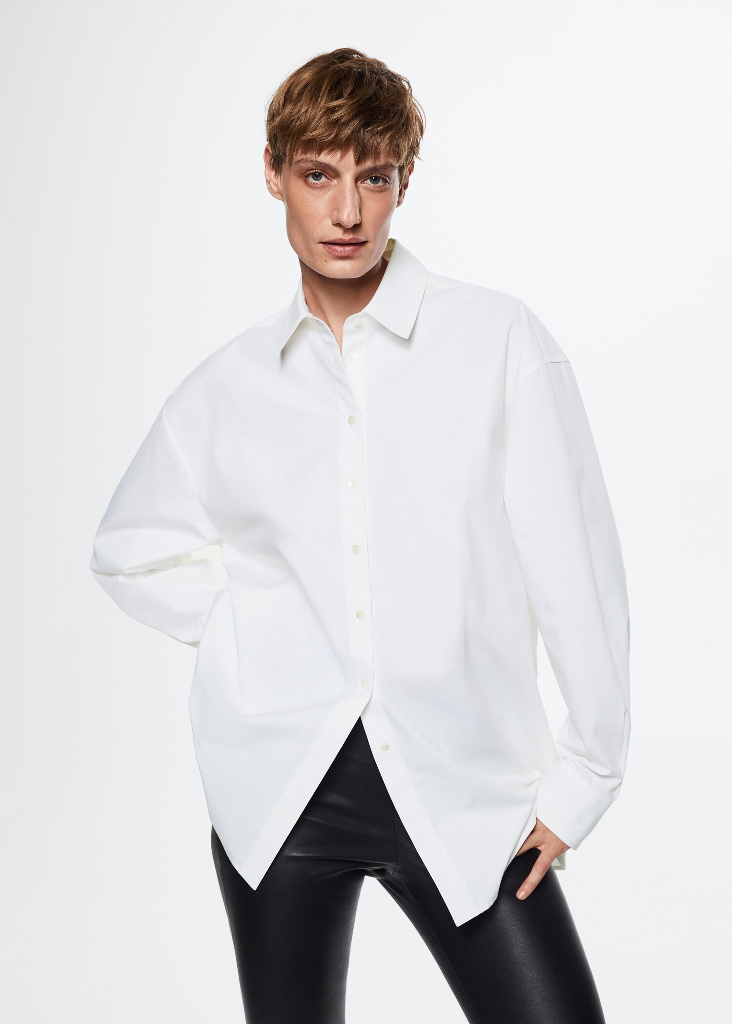 Camisa algodón oversize - Plano medio