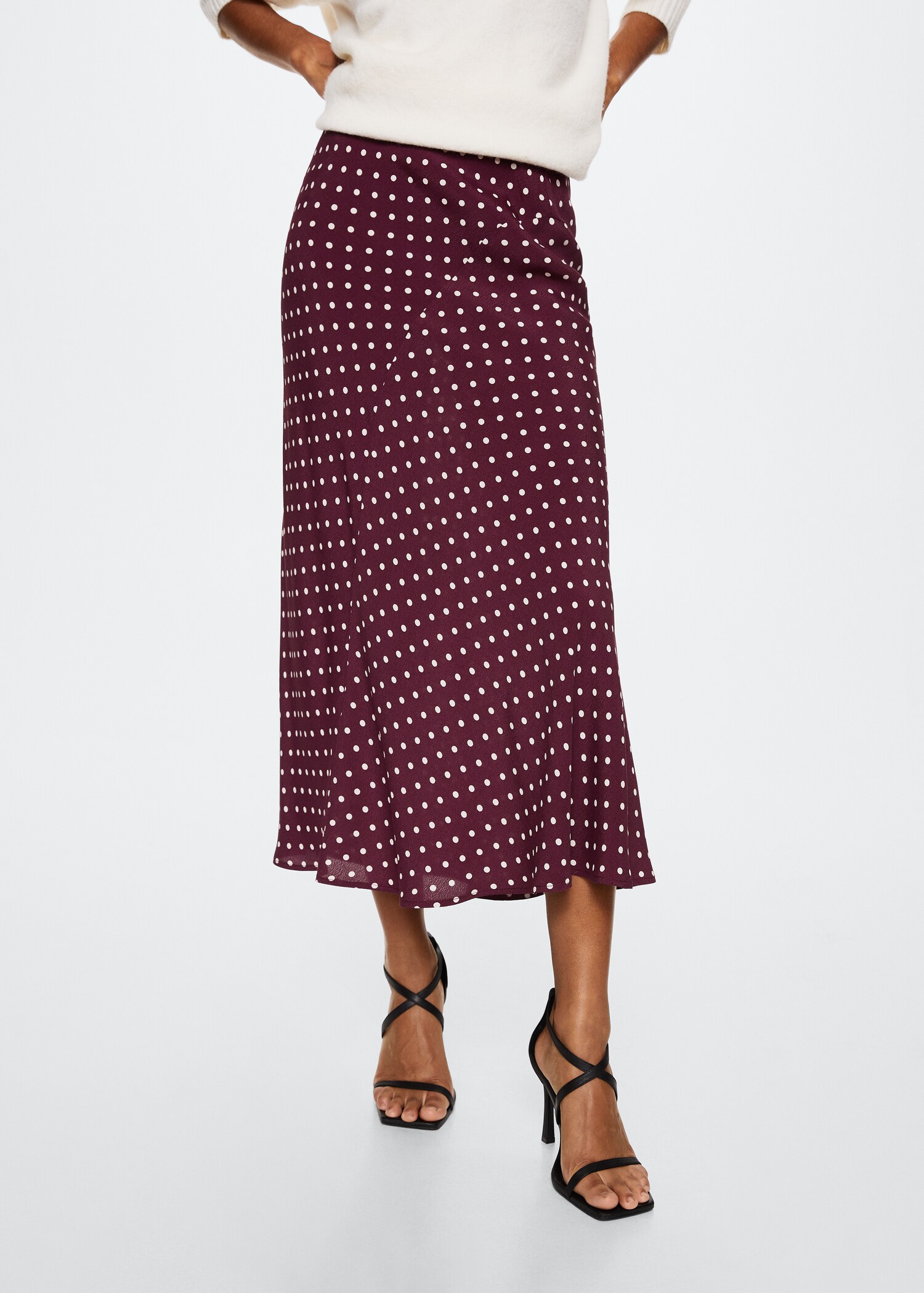 Polka dots midi skirt - Medium plane