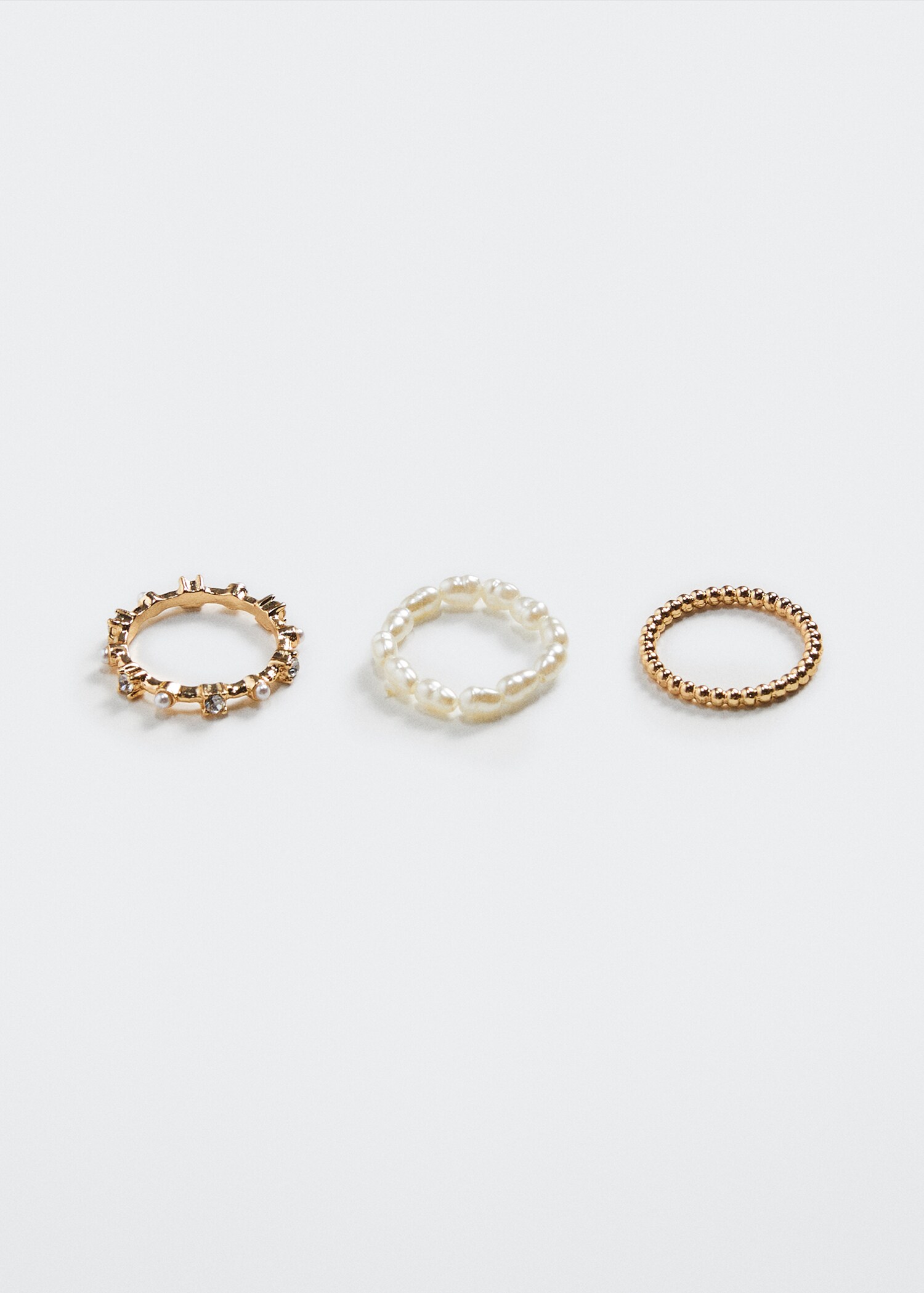 Pack of 3 combined rings - Women | MANGO Taiwan area