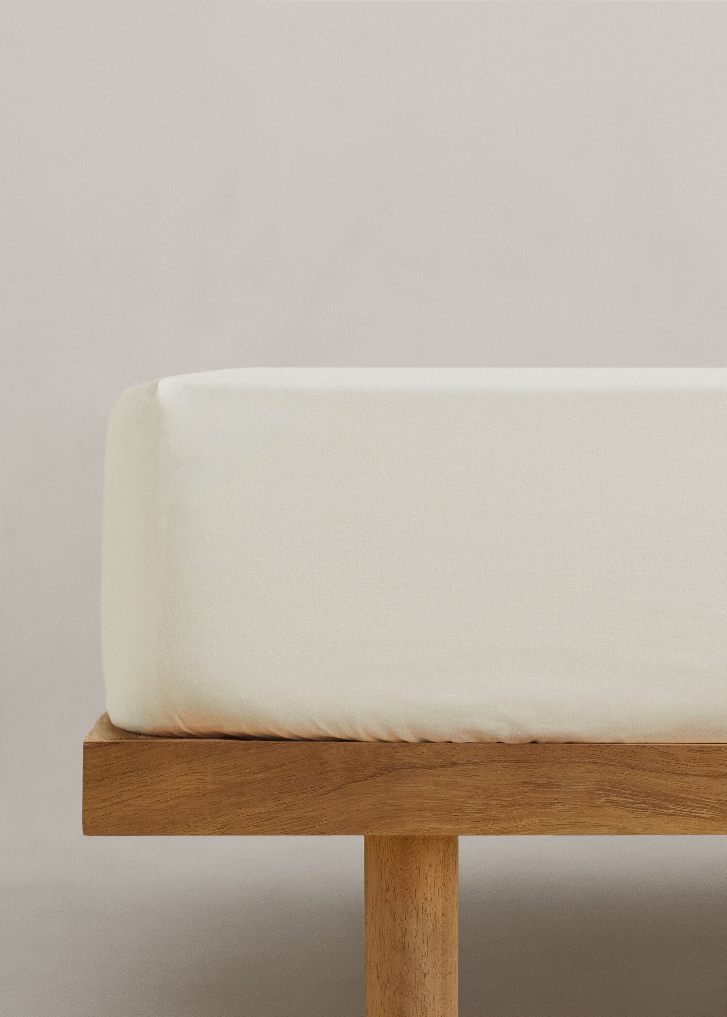 Einfarbiges Spannbetttuch aus Flanell für 150/160 cm Bett - Artikel ohne Model