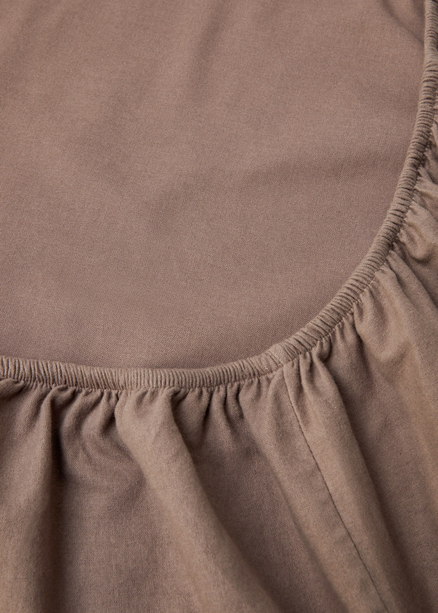 Einfarbiges Spannbetttuch aus Flanell für 150/160 cm Bett - Mittlere Ansicht